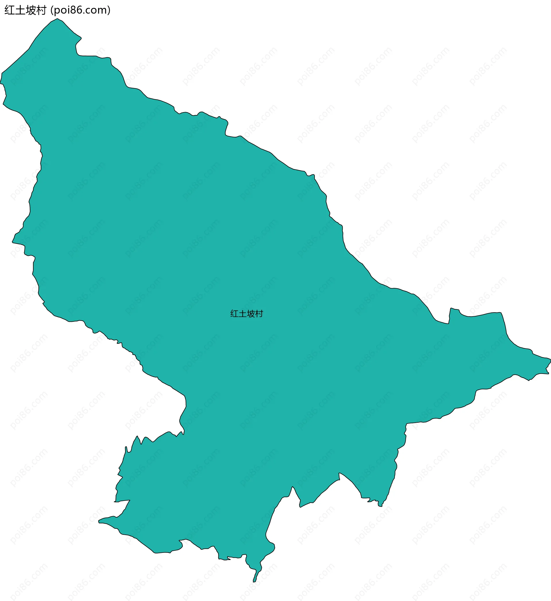 红土坡村边界地图