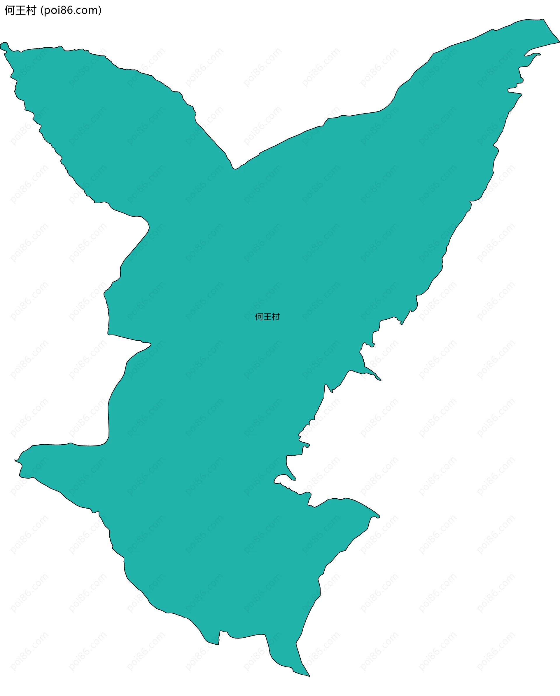 何王村边界地图