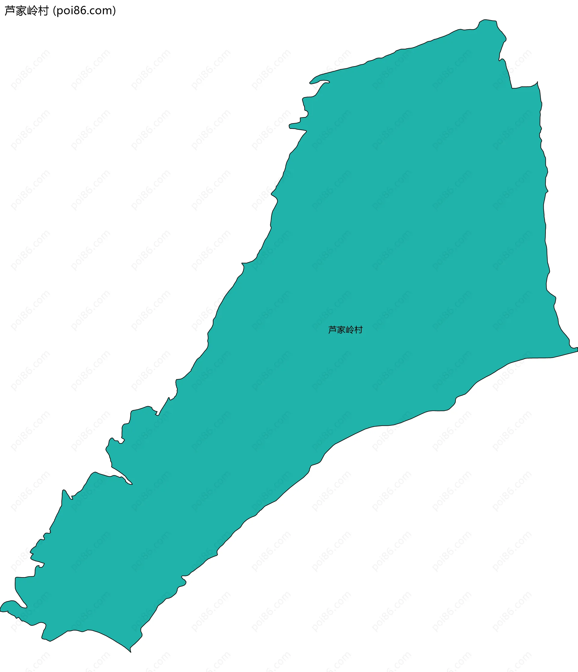 芦家岭村边界地图