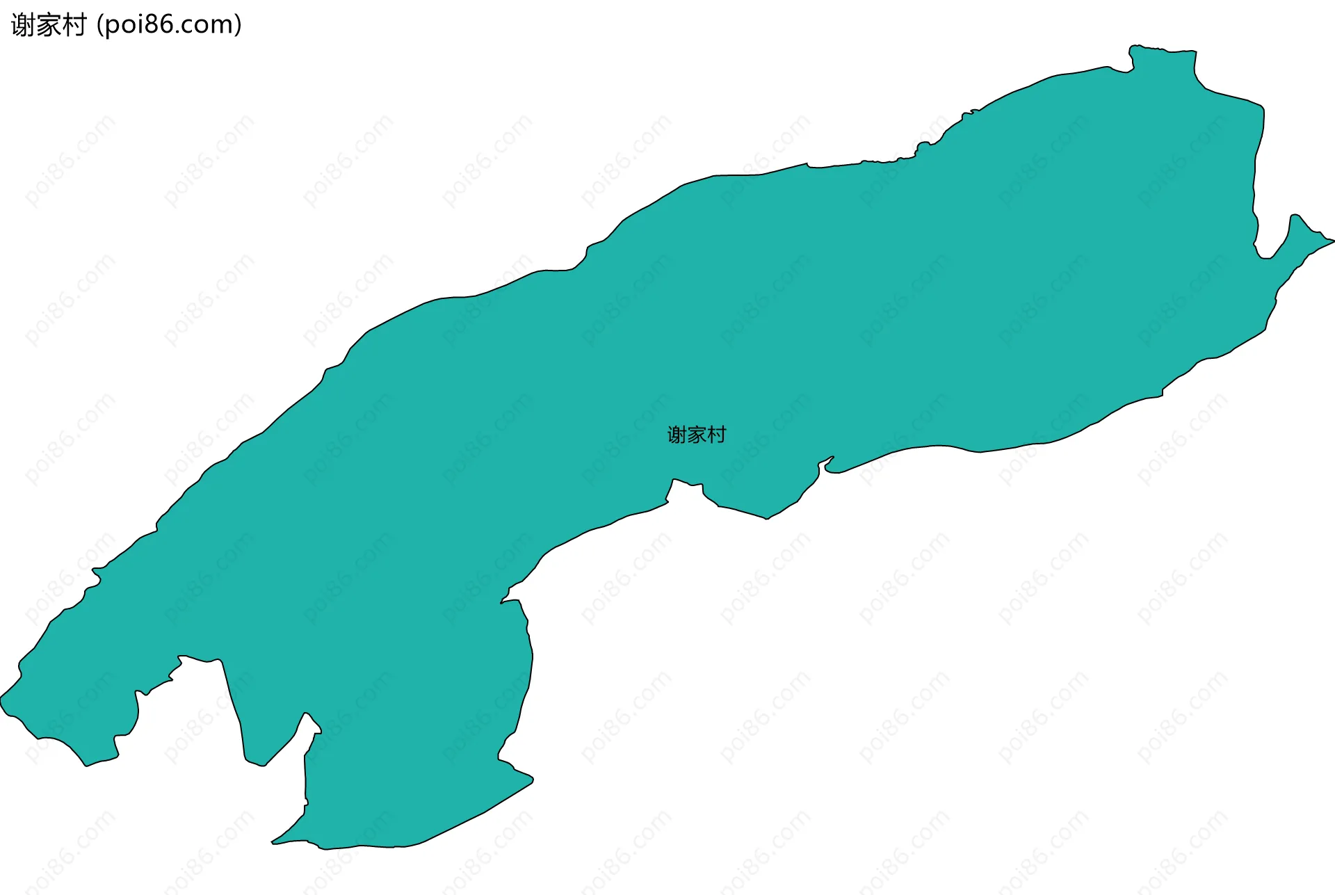 谢家村边界地图