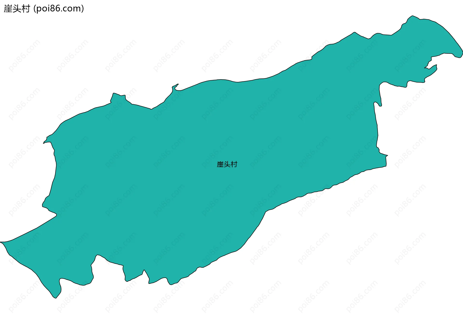 崖头村边界地图