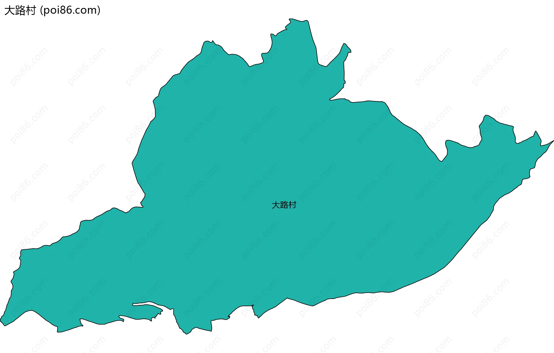 大路村边界地图