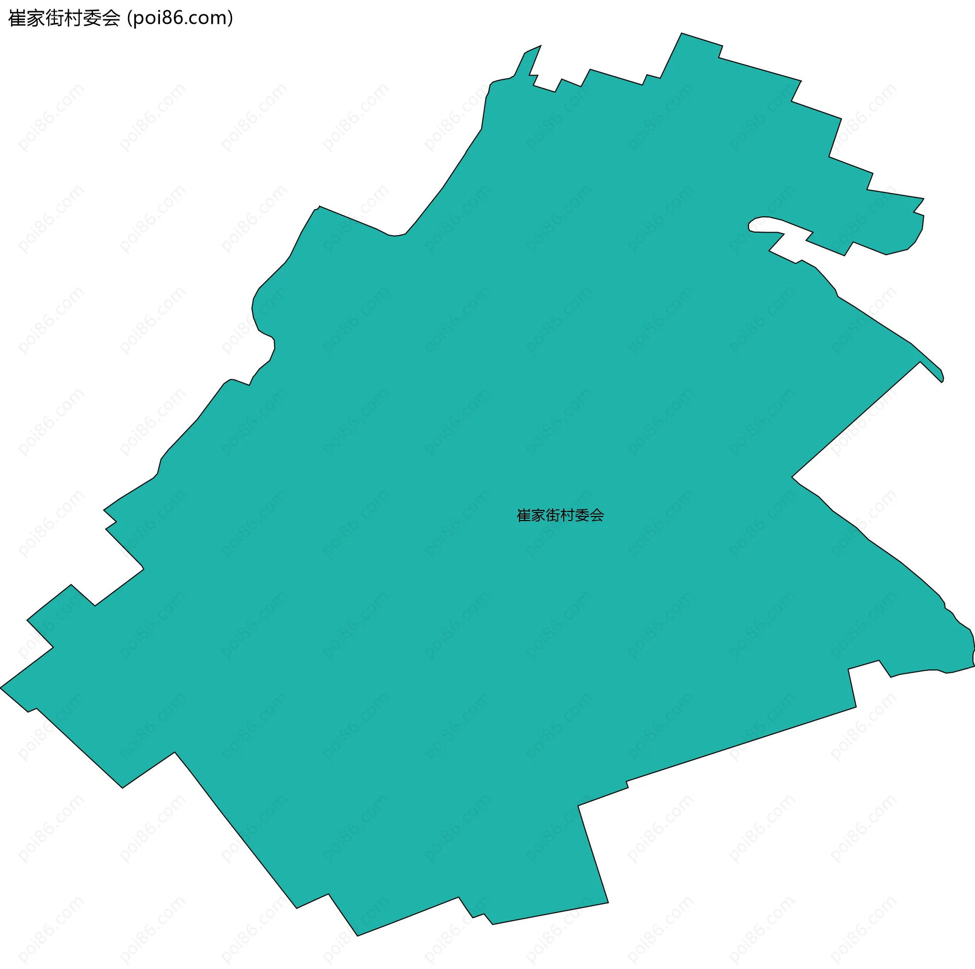 崔家街村委会边界地图