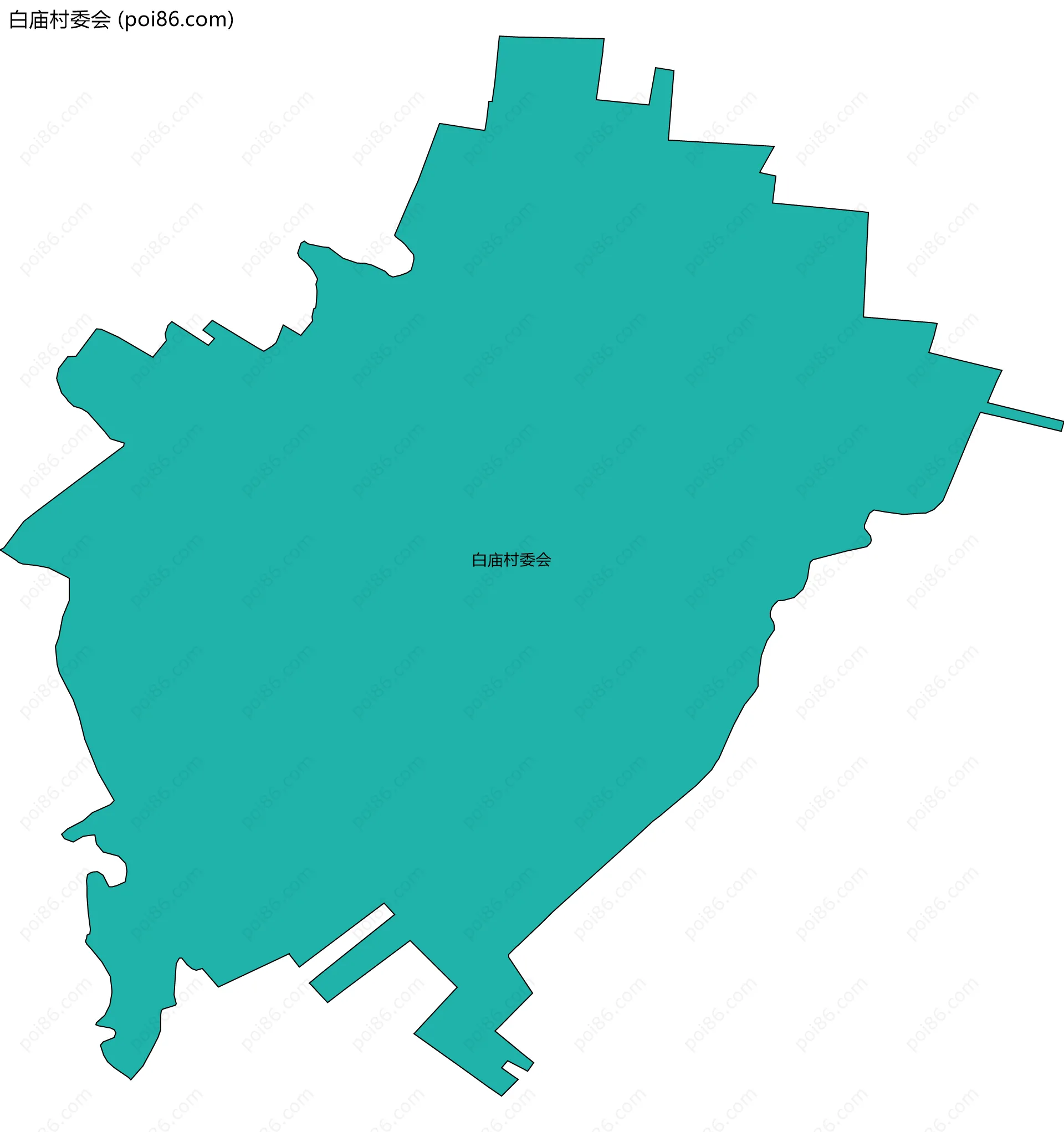 白庙村委会边界地图