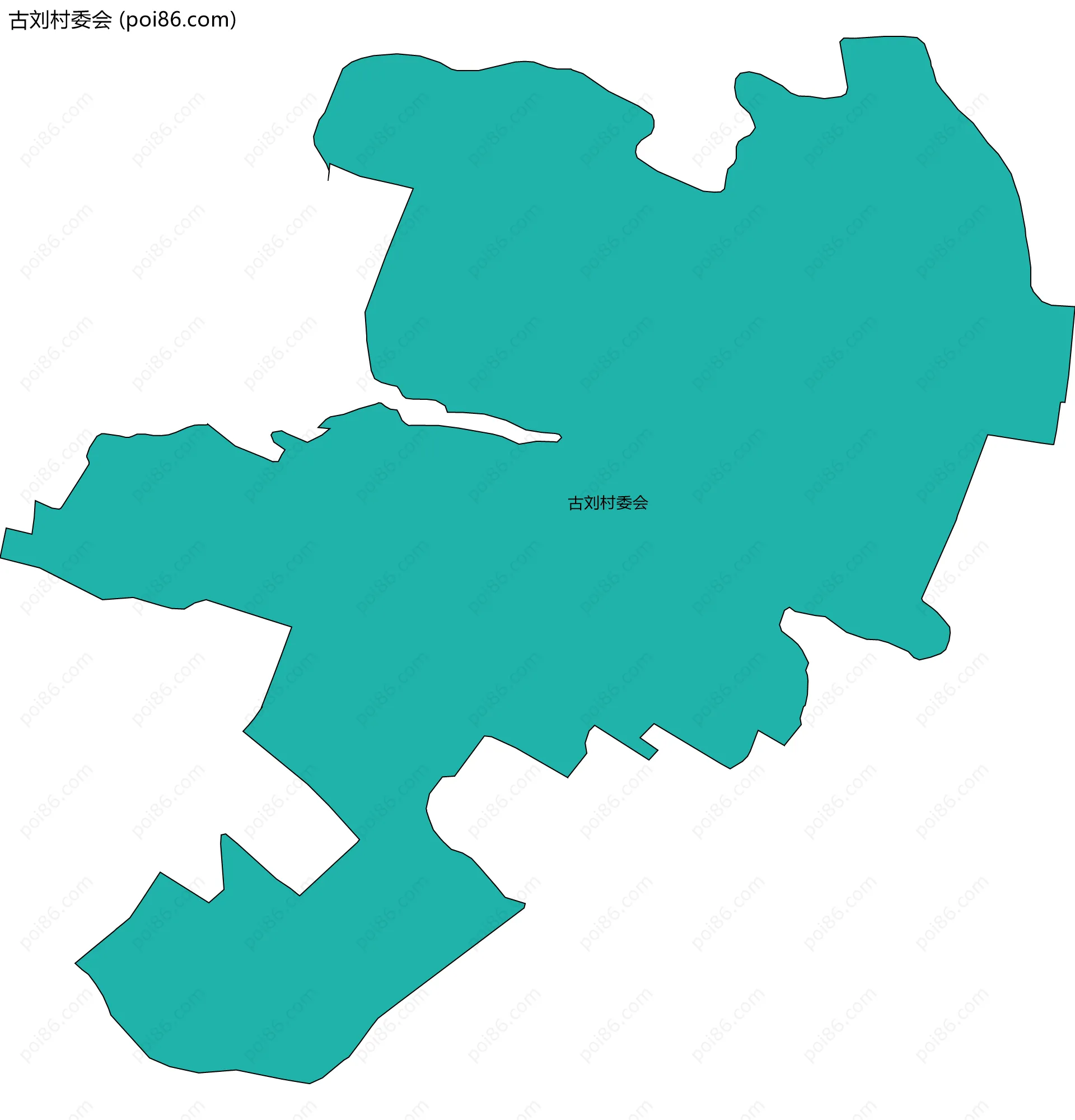 古刘村委会边界地图