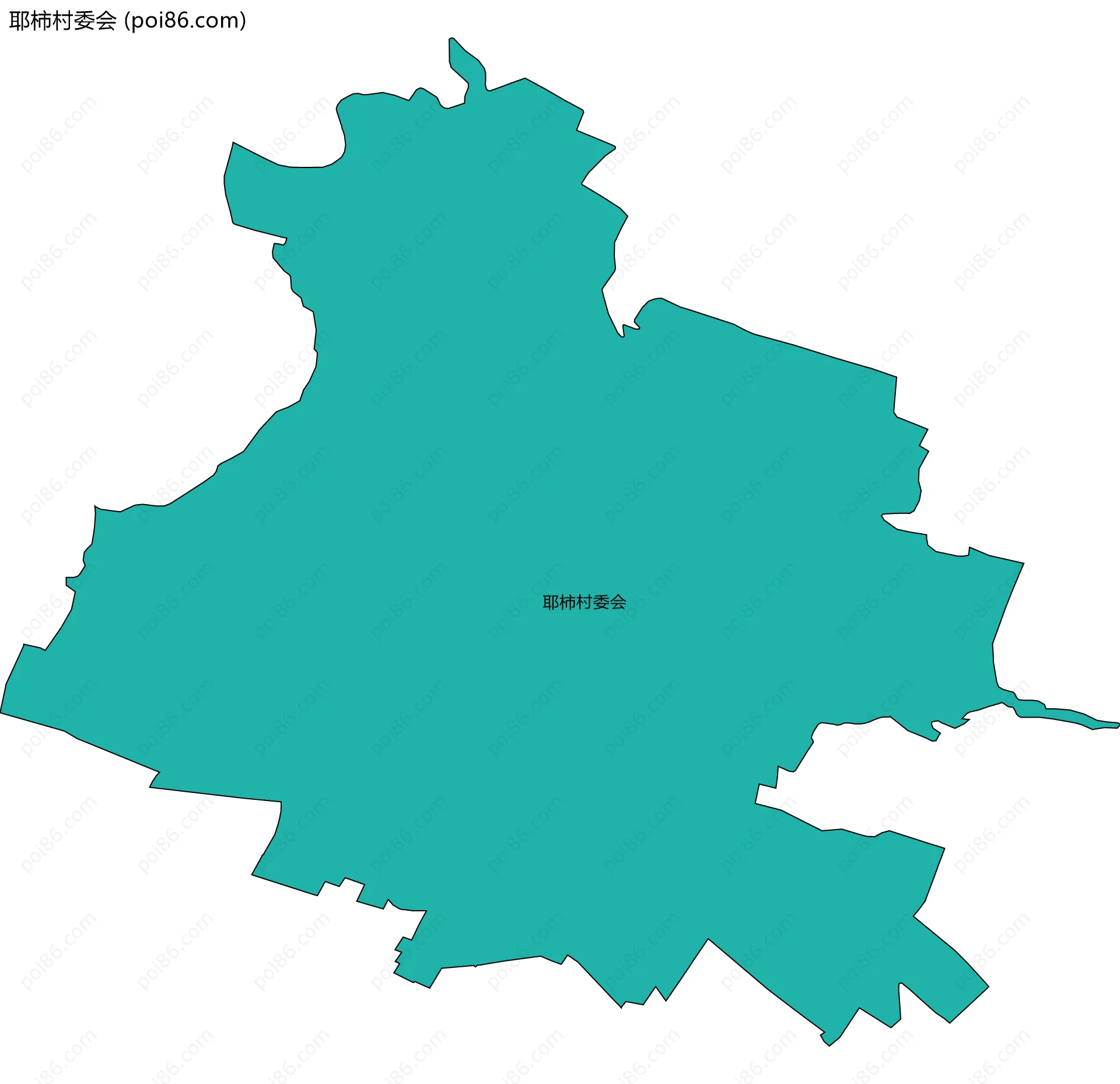 耶柿村委会边界地图