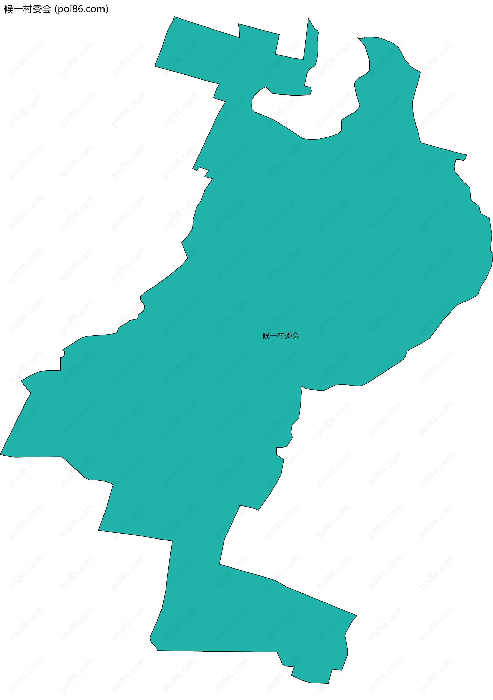 候一村委会边界地图