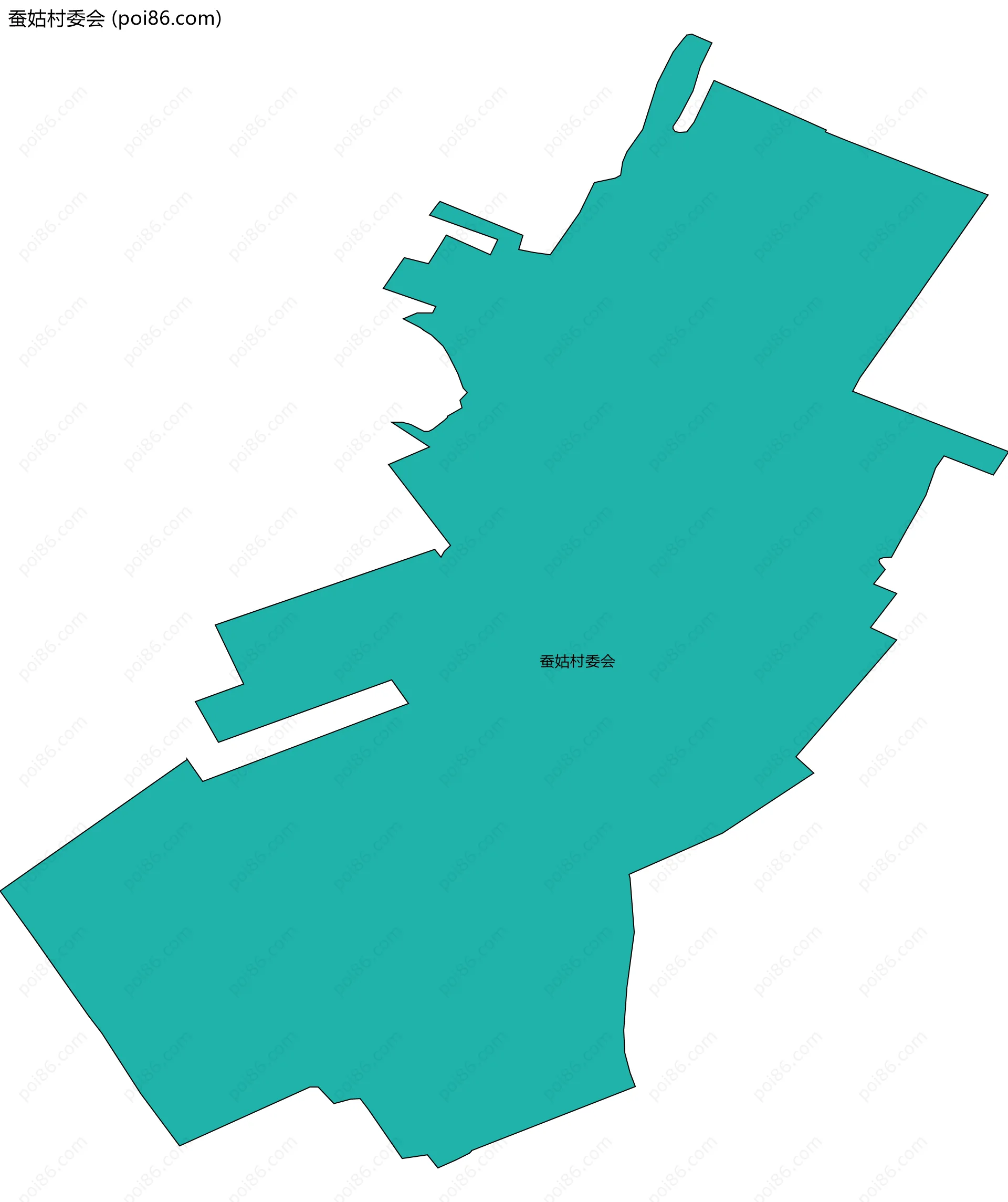 蚕姑村委会边界地图