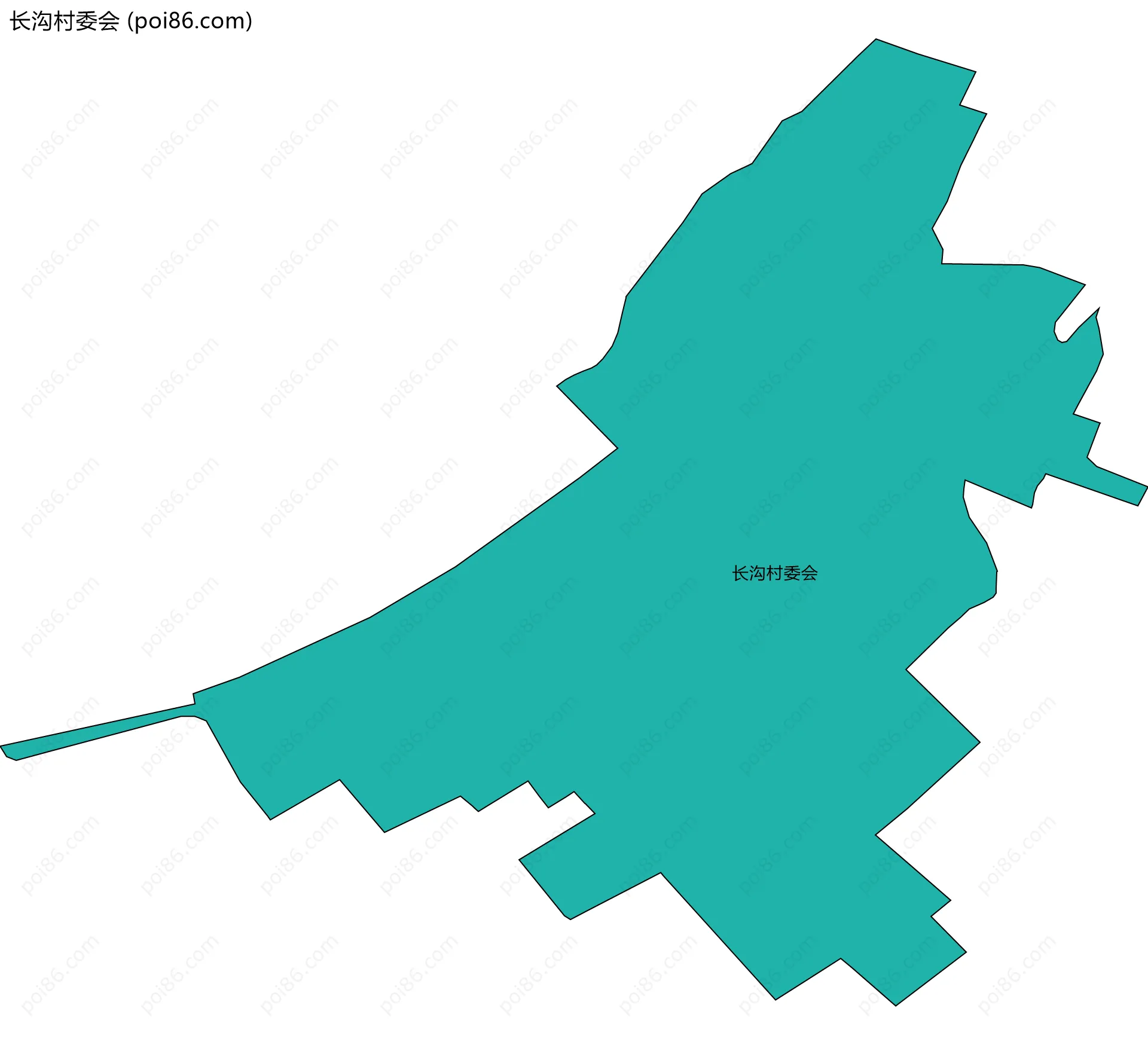长沟村委会边界地图