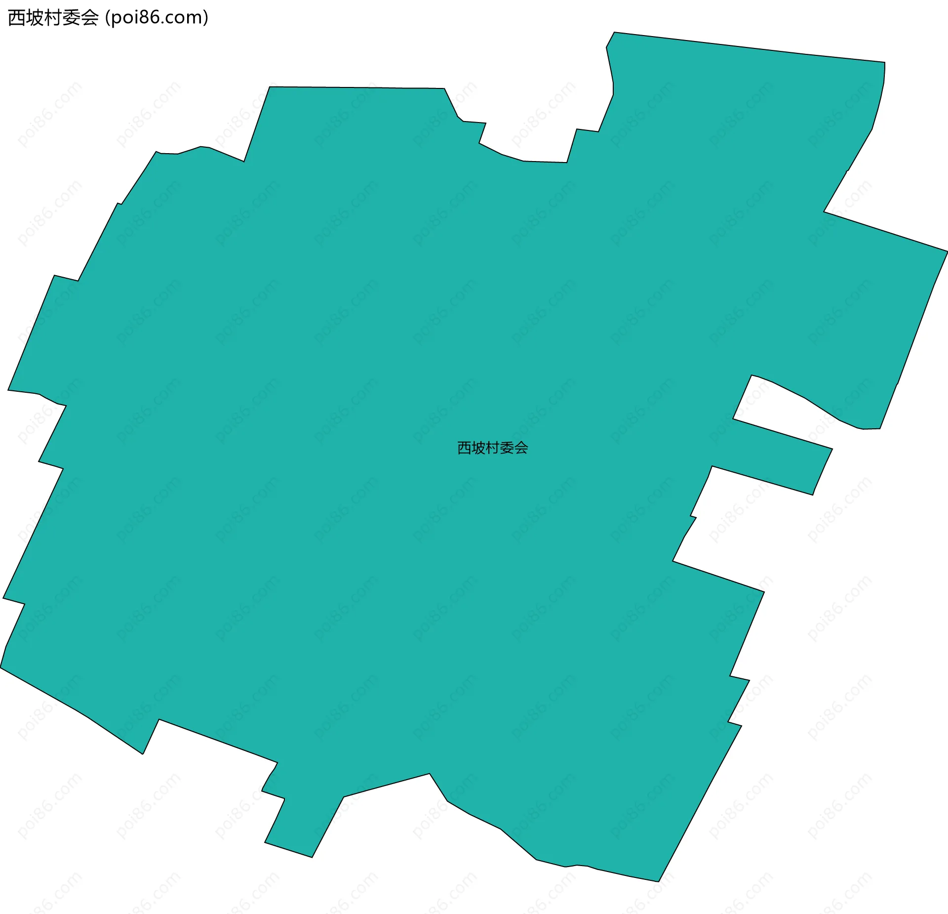 西坡村委会边界地图