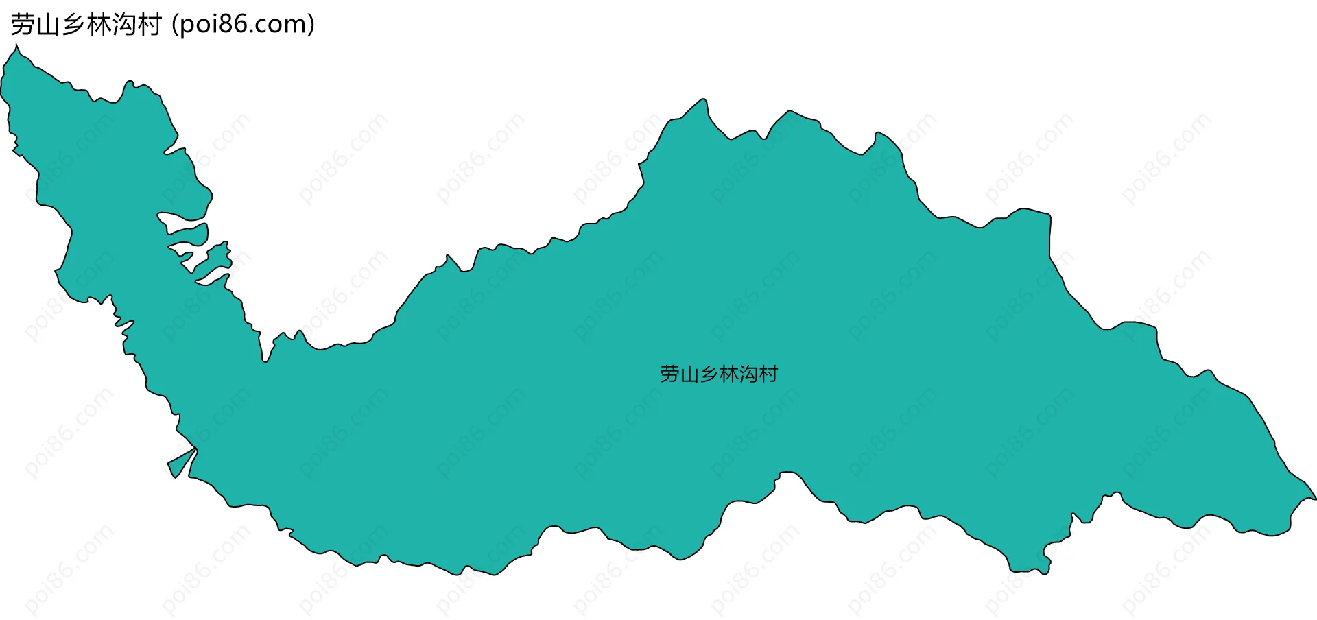 劳山乡林沟村边界地图