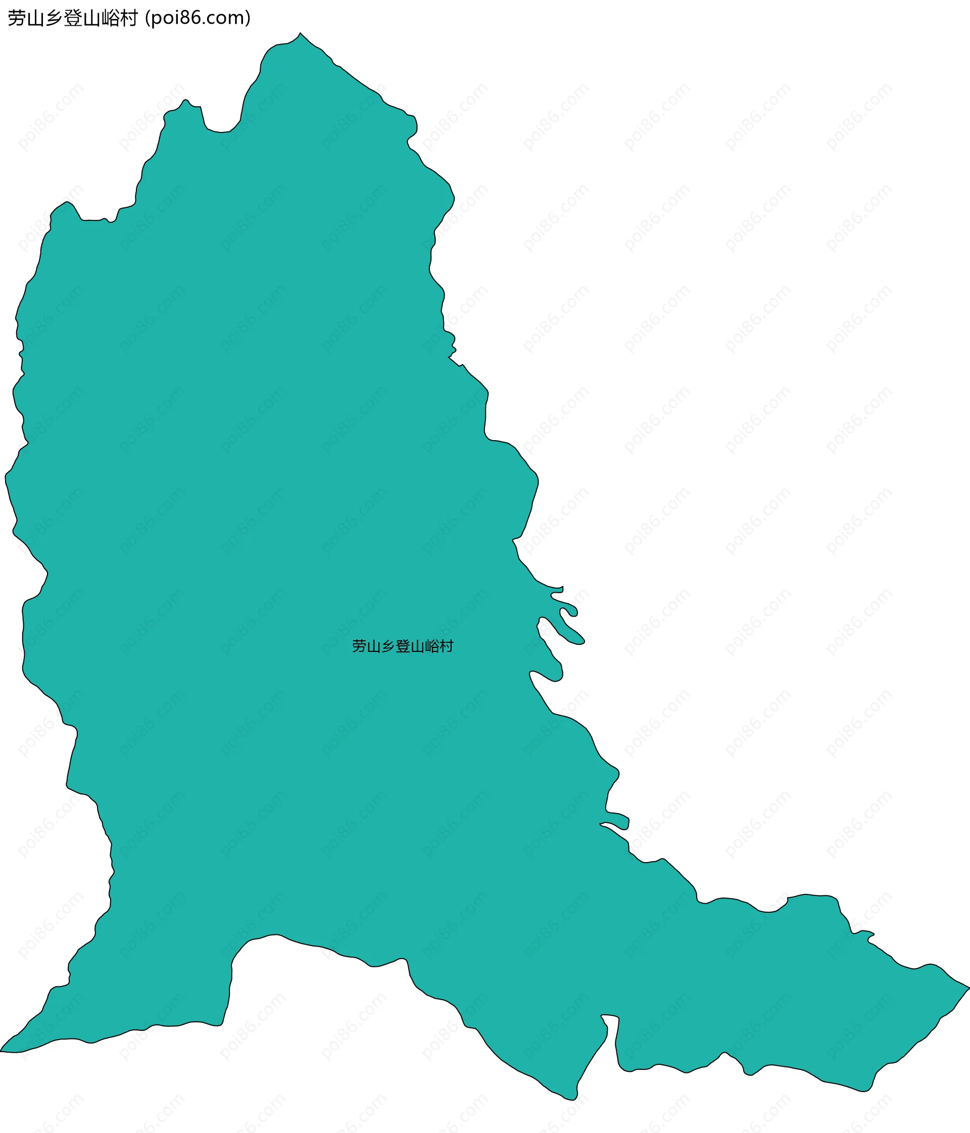 劳山乡登山峪村边界地图