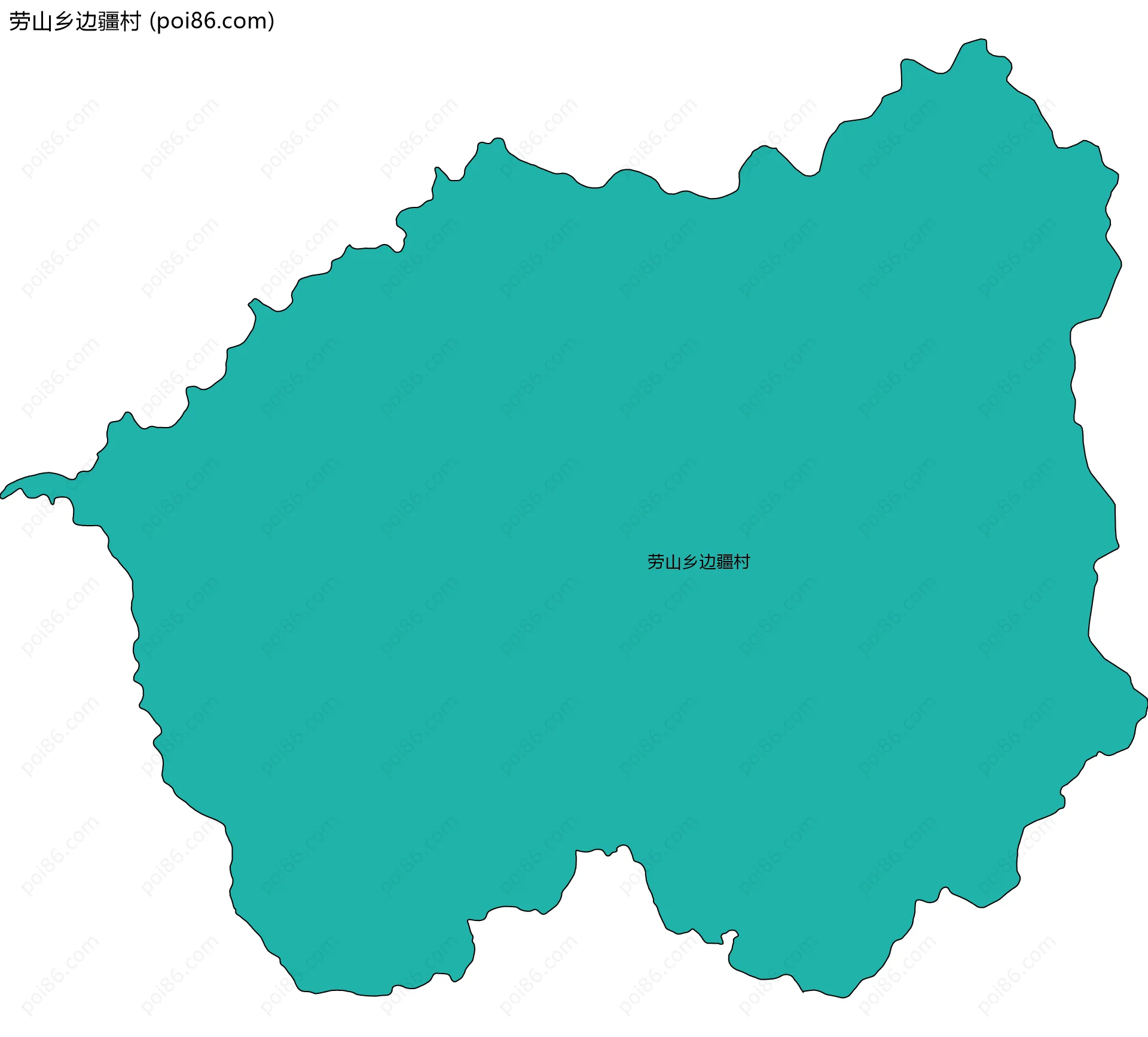 劳山乡边疆村边界地图