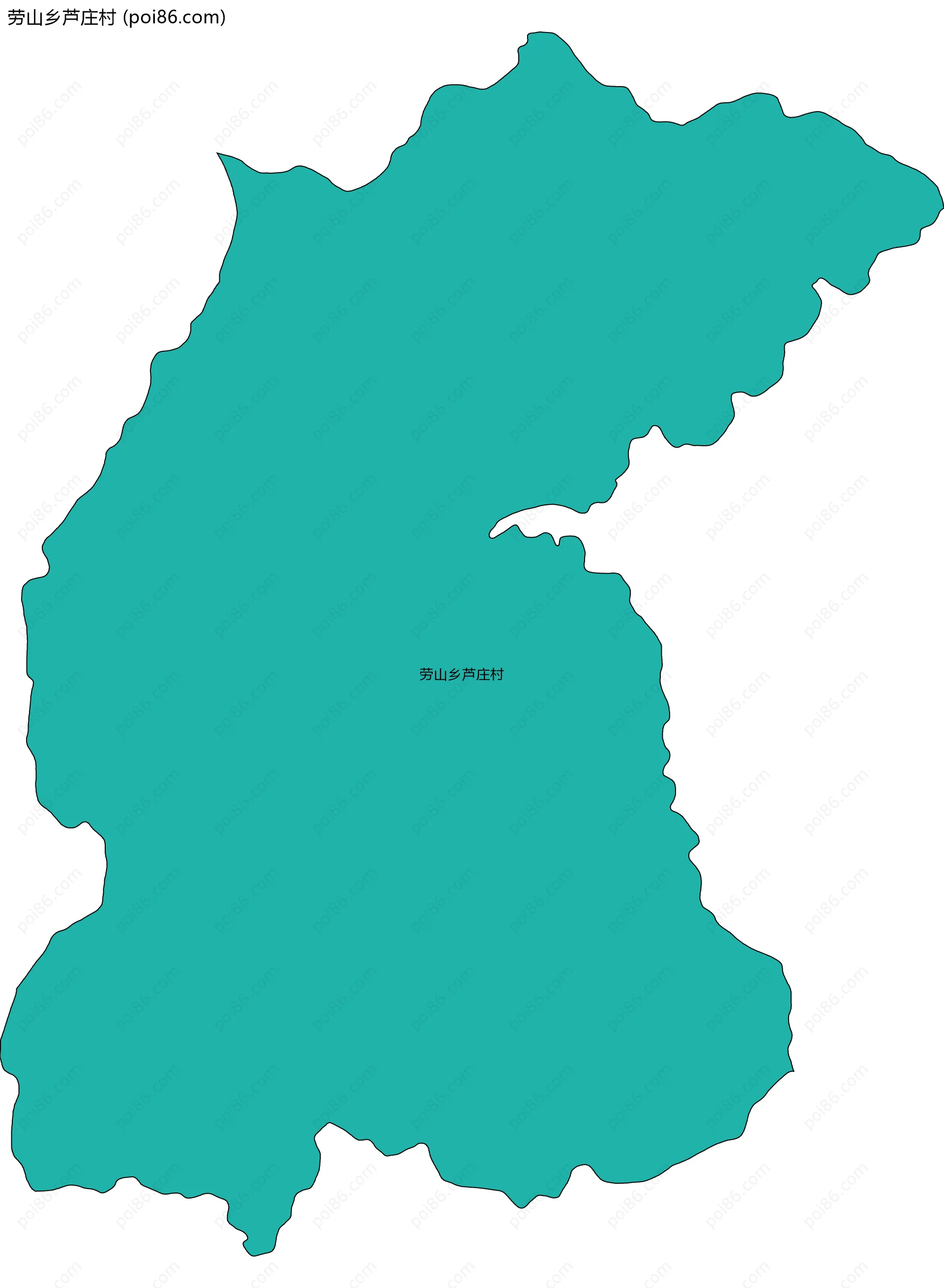 劳山乡芦庄村边界地图