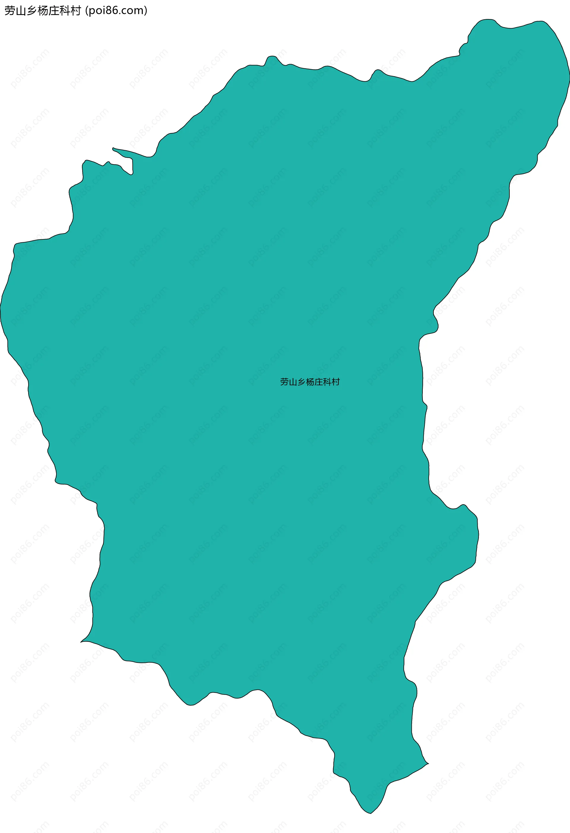 劳山乡杨庄科村边界地图