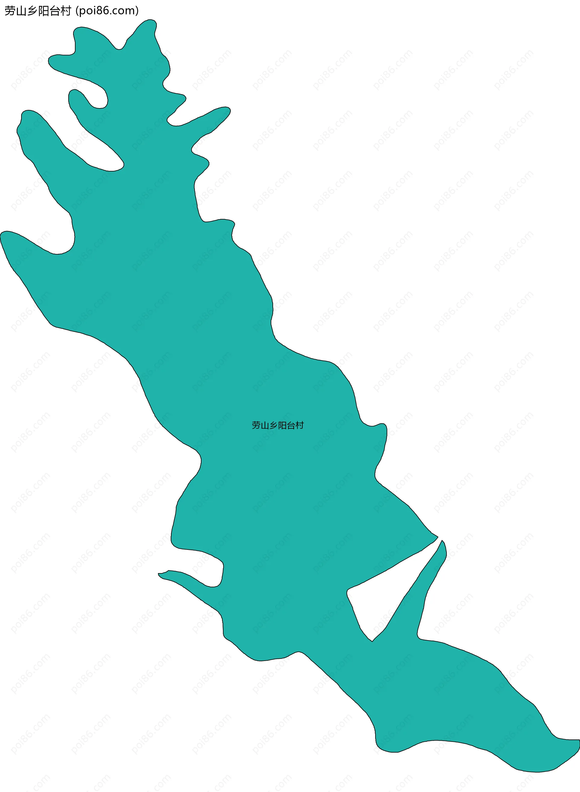 劳山乡阳台村边界地图