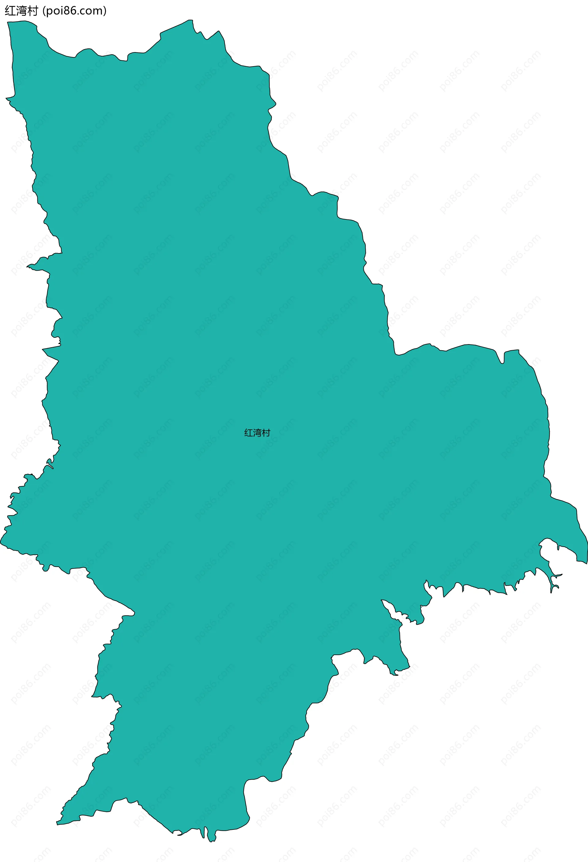 红湾村边界地图