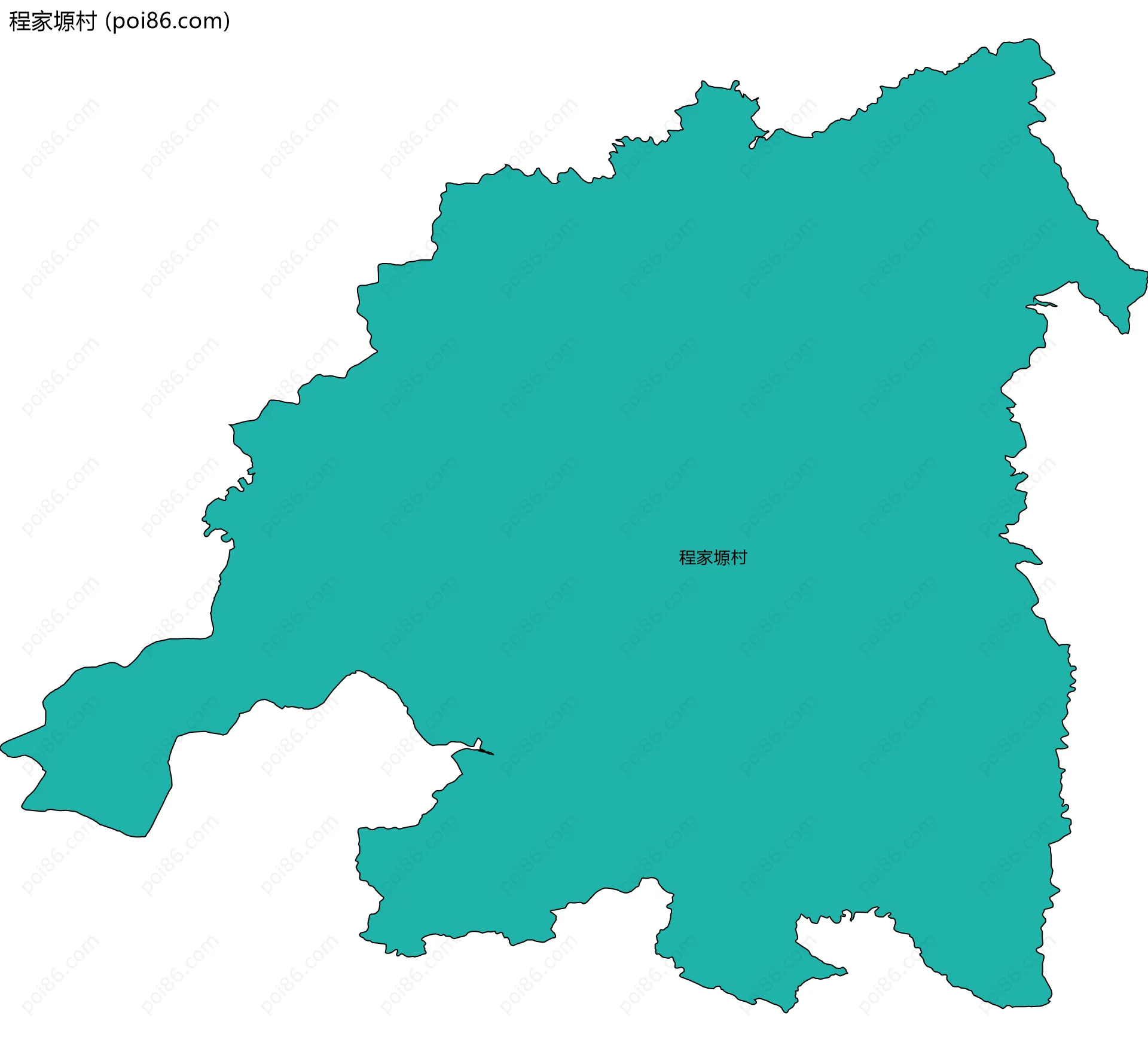 程家塬村边界地图