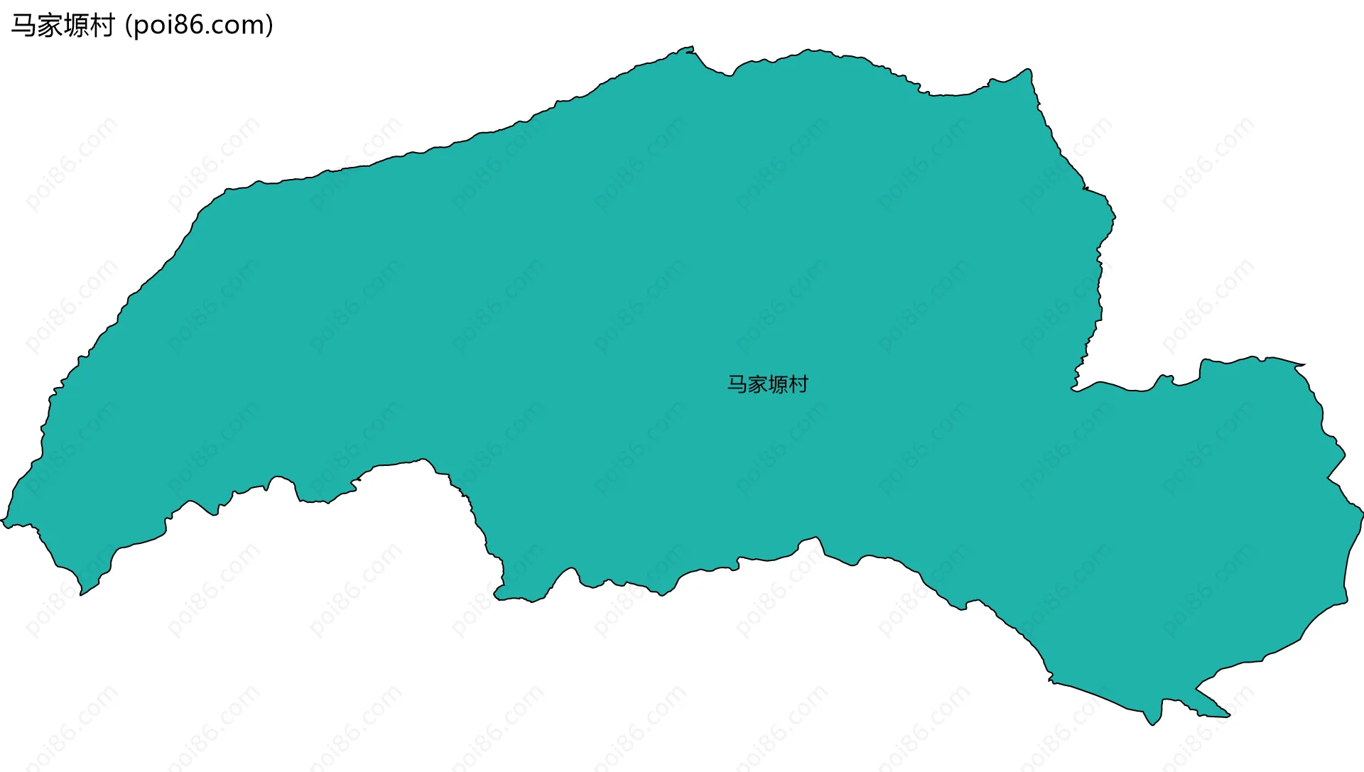 马家塬村边界地图