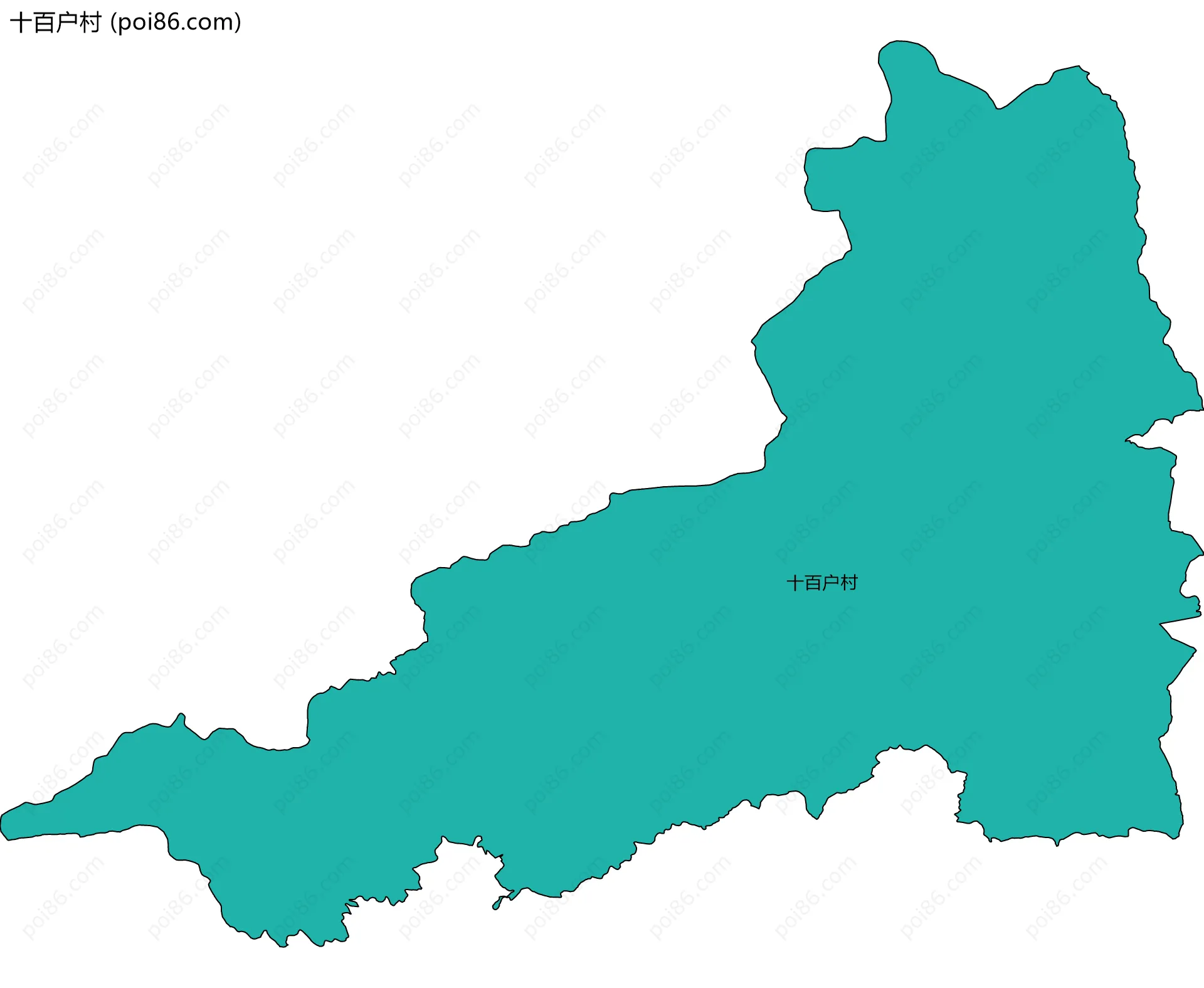 十百户村边界地图