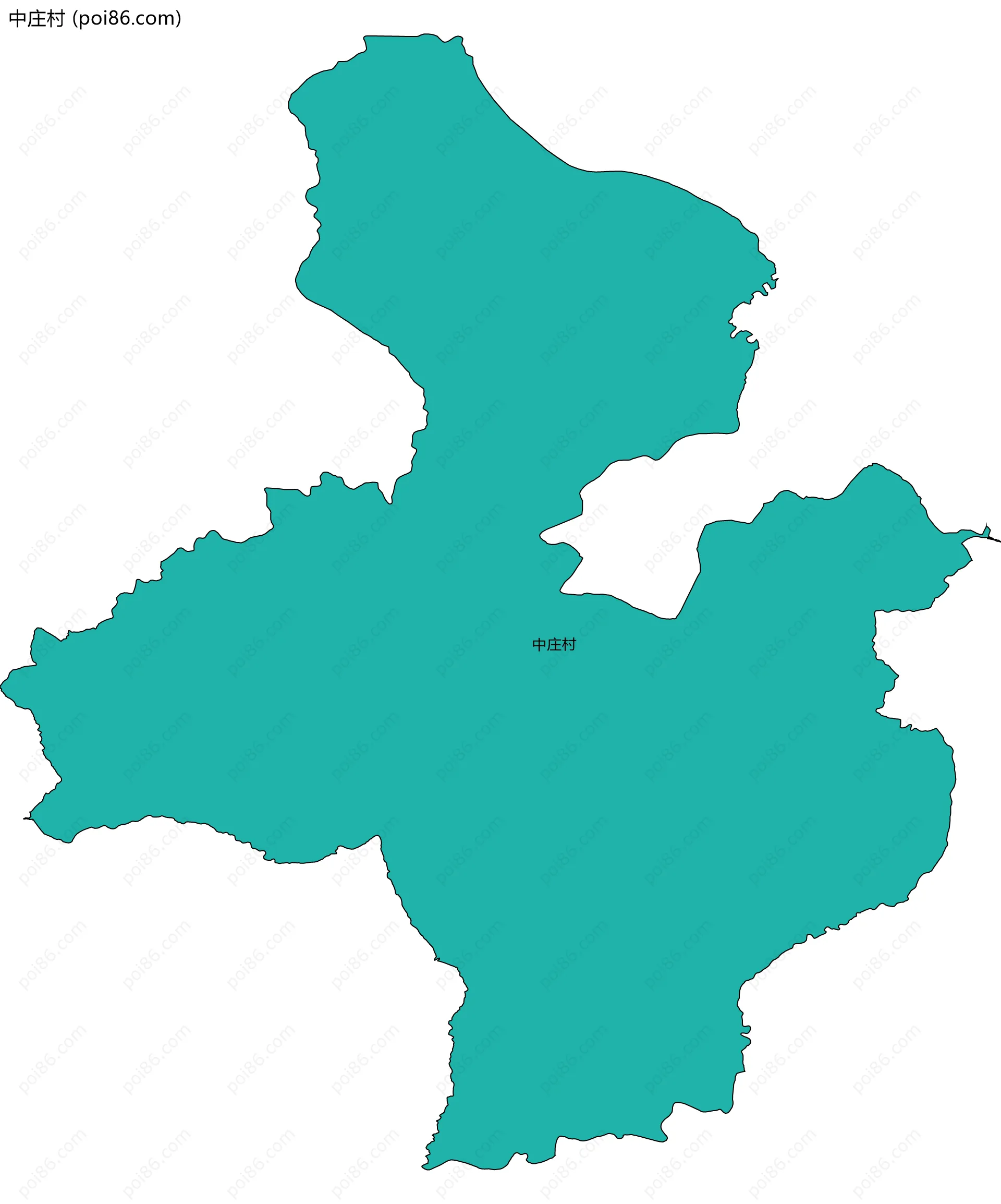 中庄村边界地图