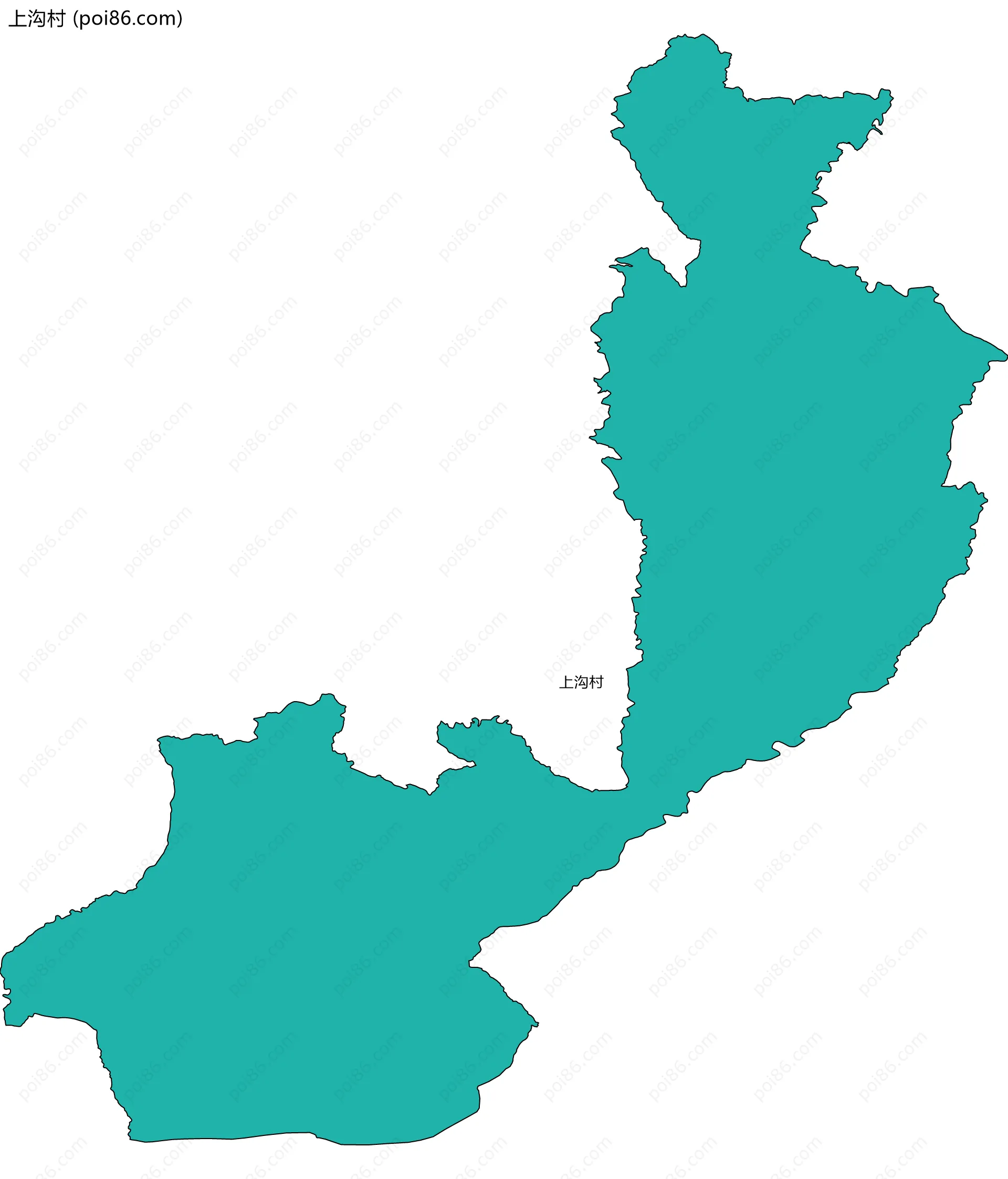 上沟村边界地图