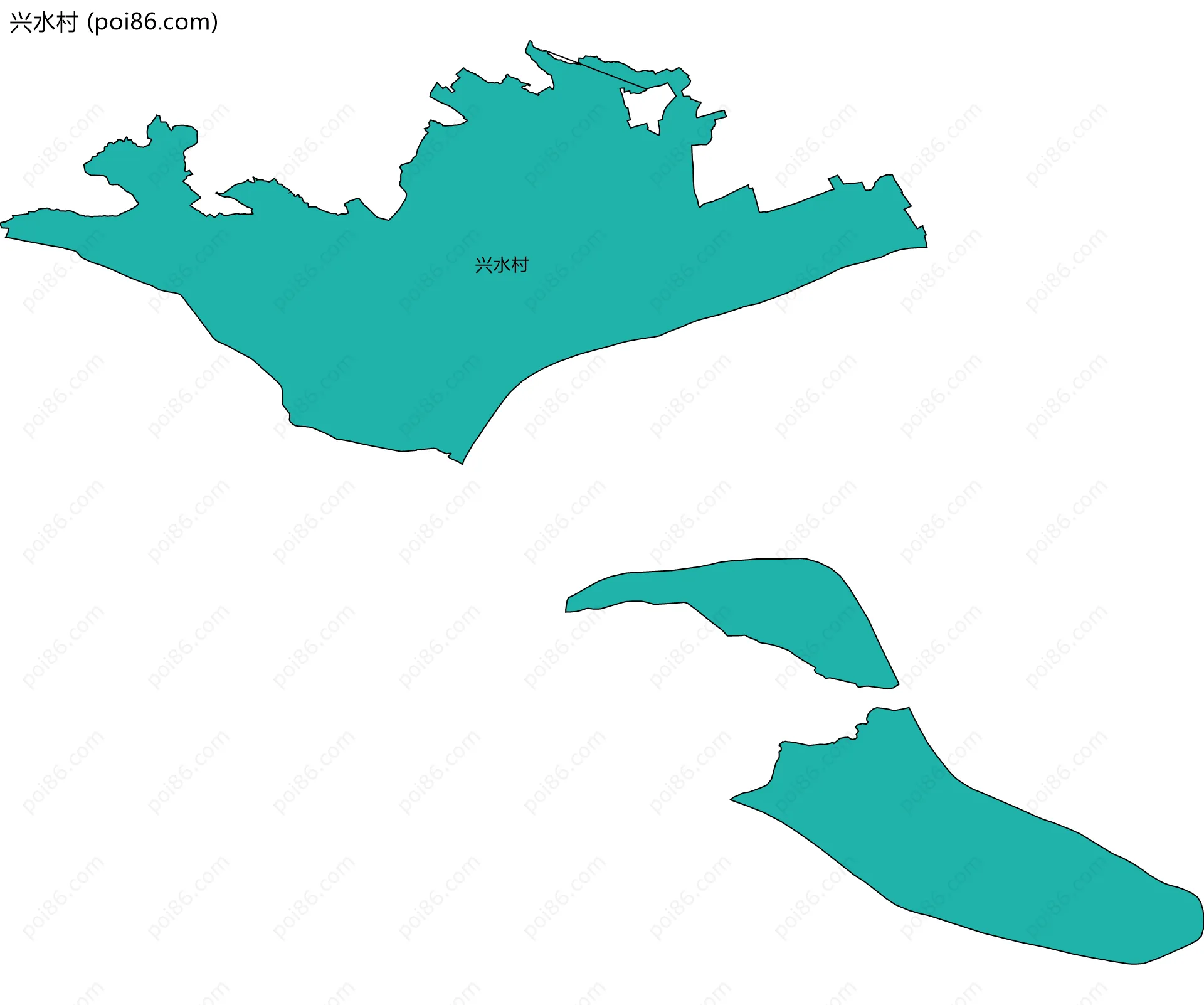 兴水村边界地图