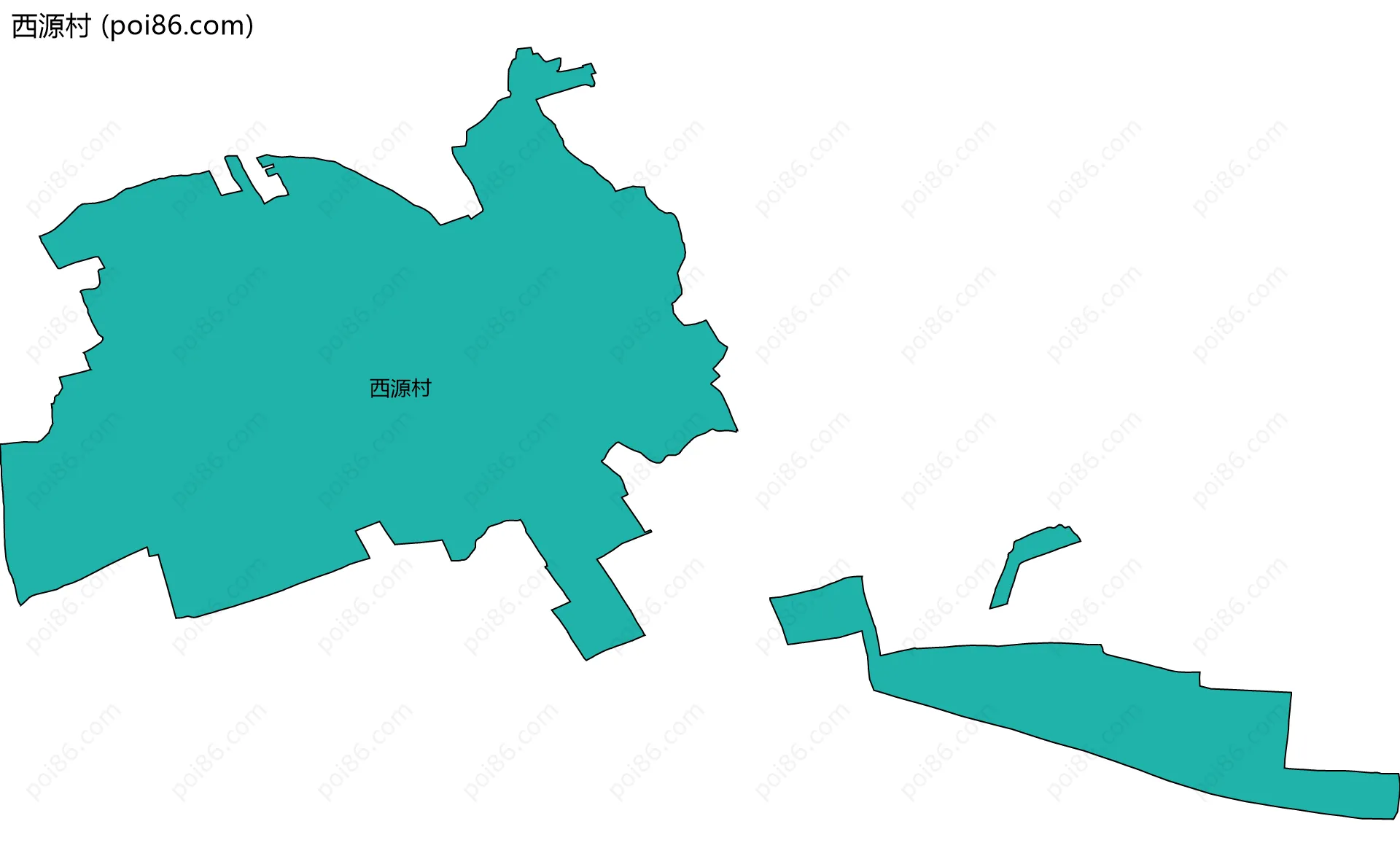 西源村边界地图