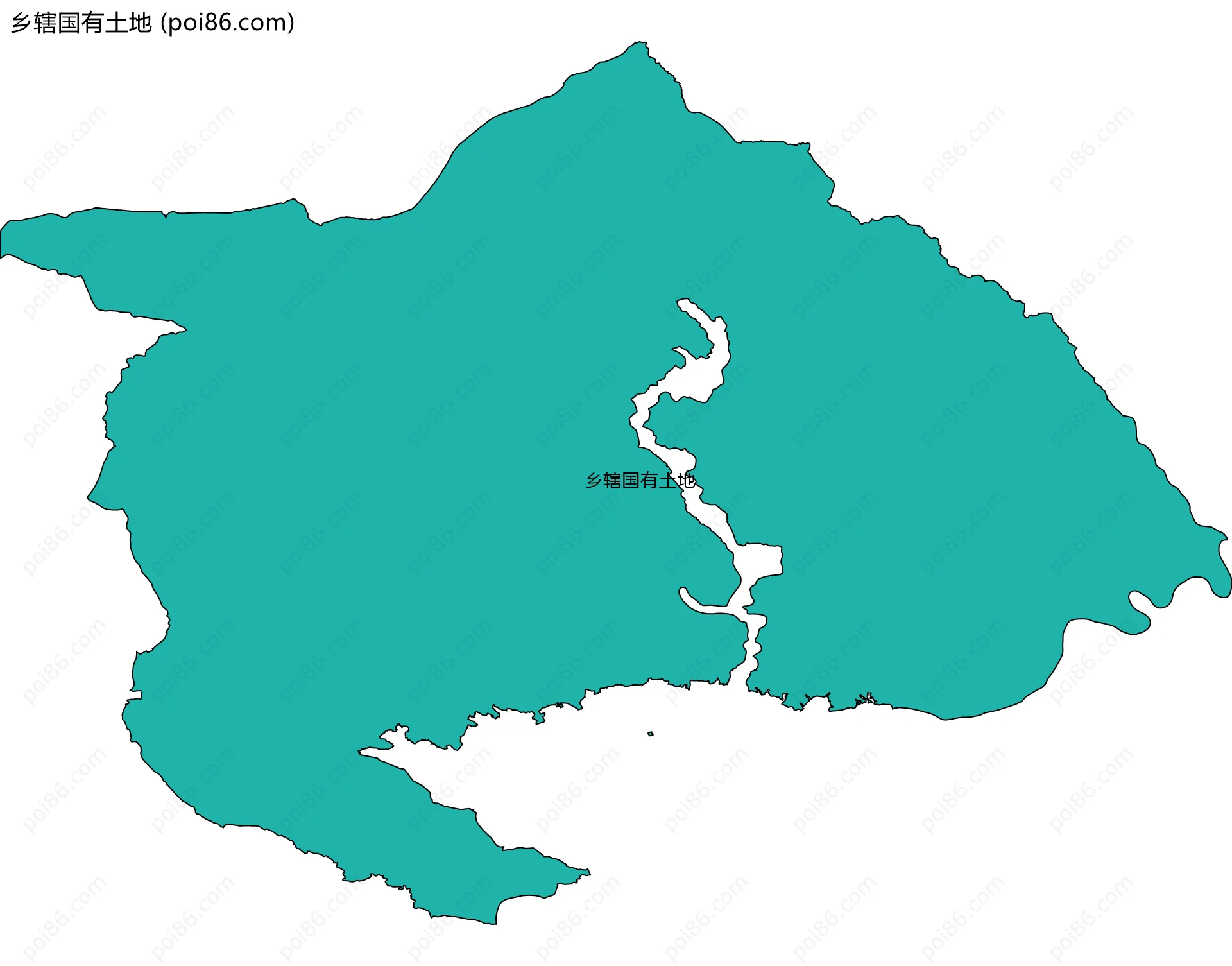 乡辖国有土地边界地图