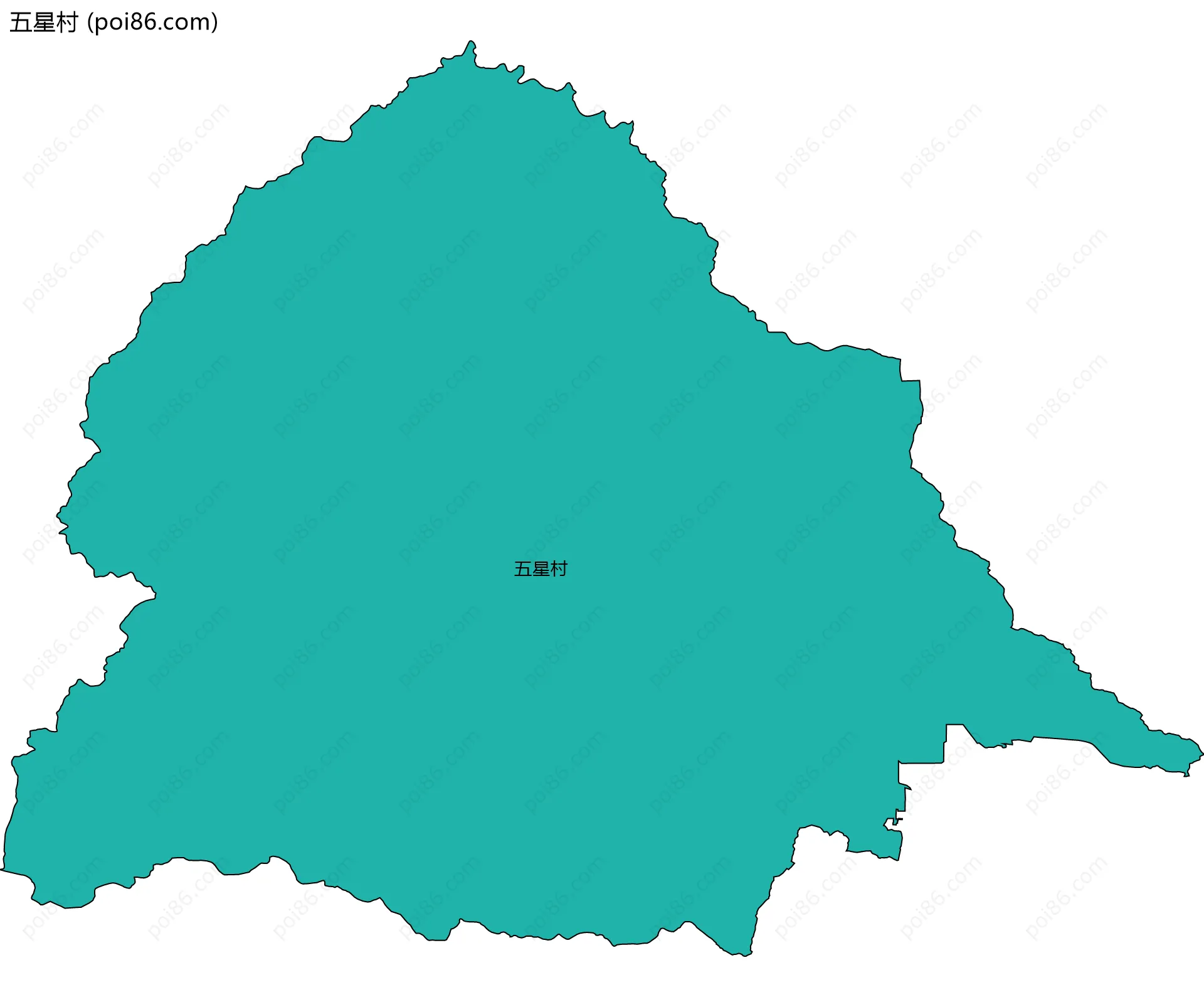 五星村边界地图