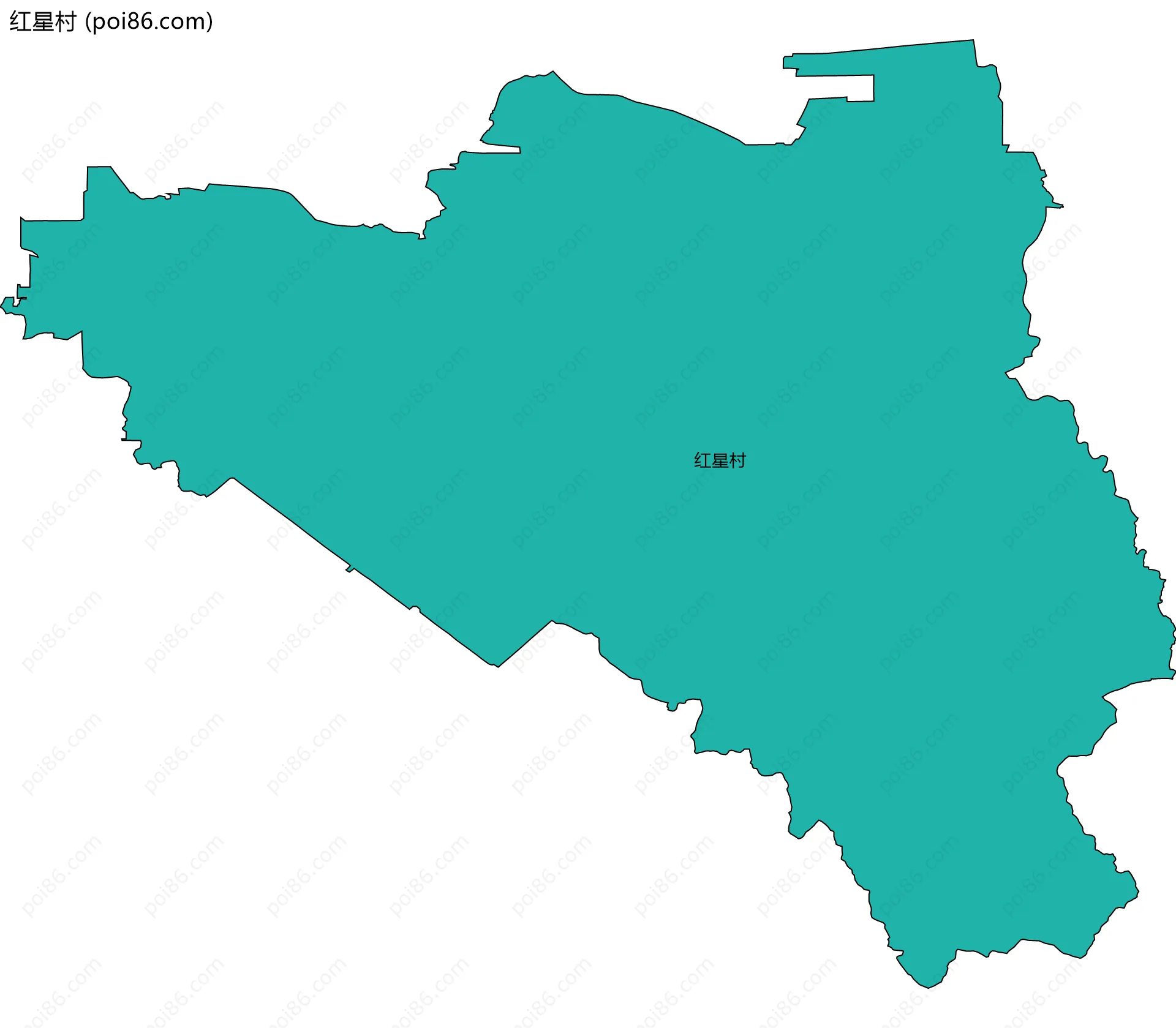 红星村边界地图