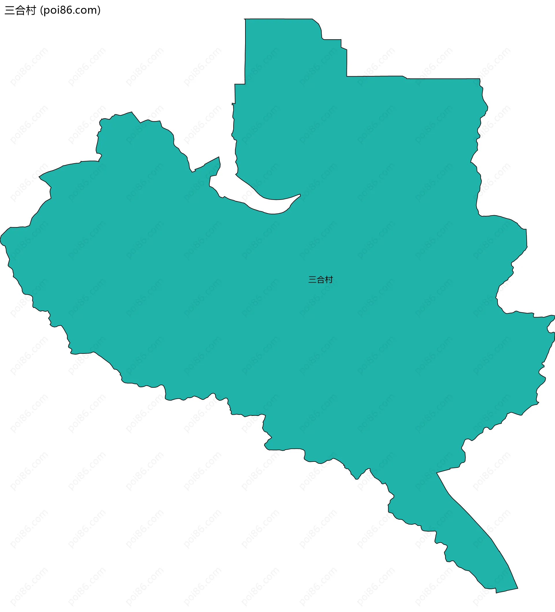 三合村边界地图