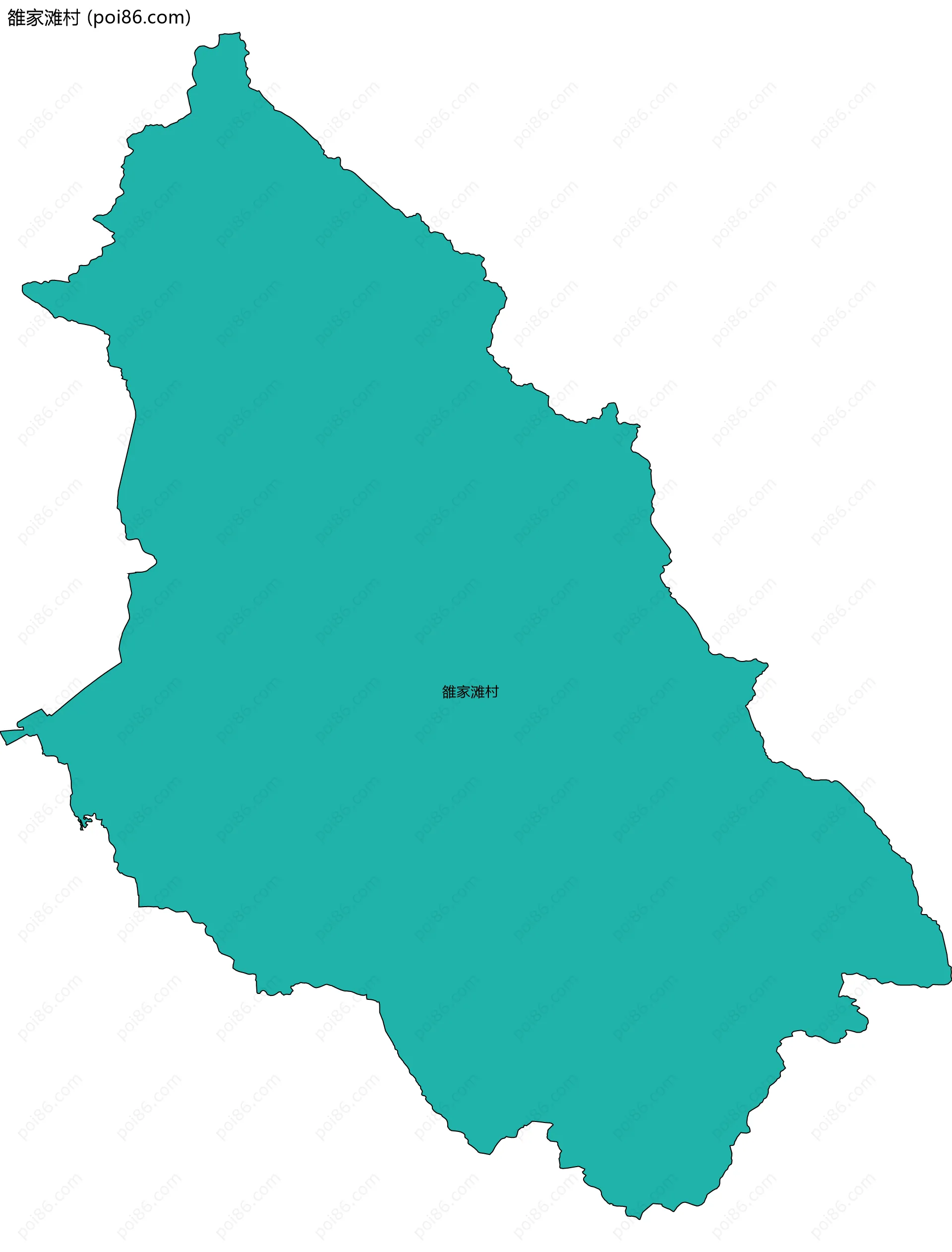 雒家滩村边界地图