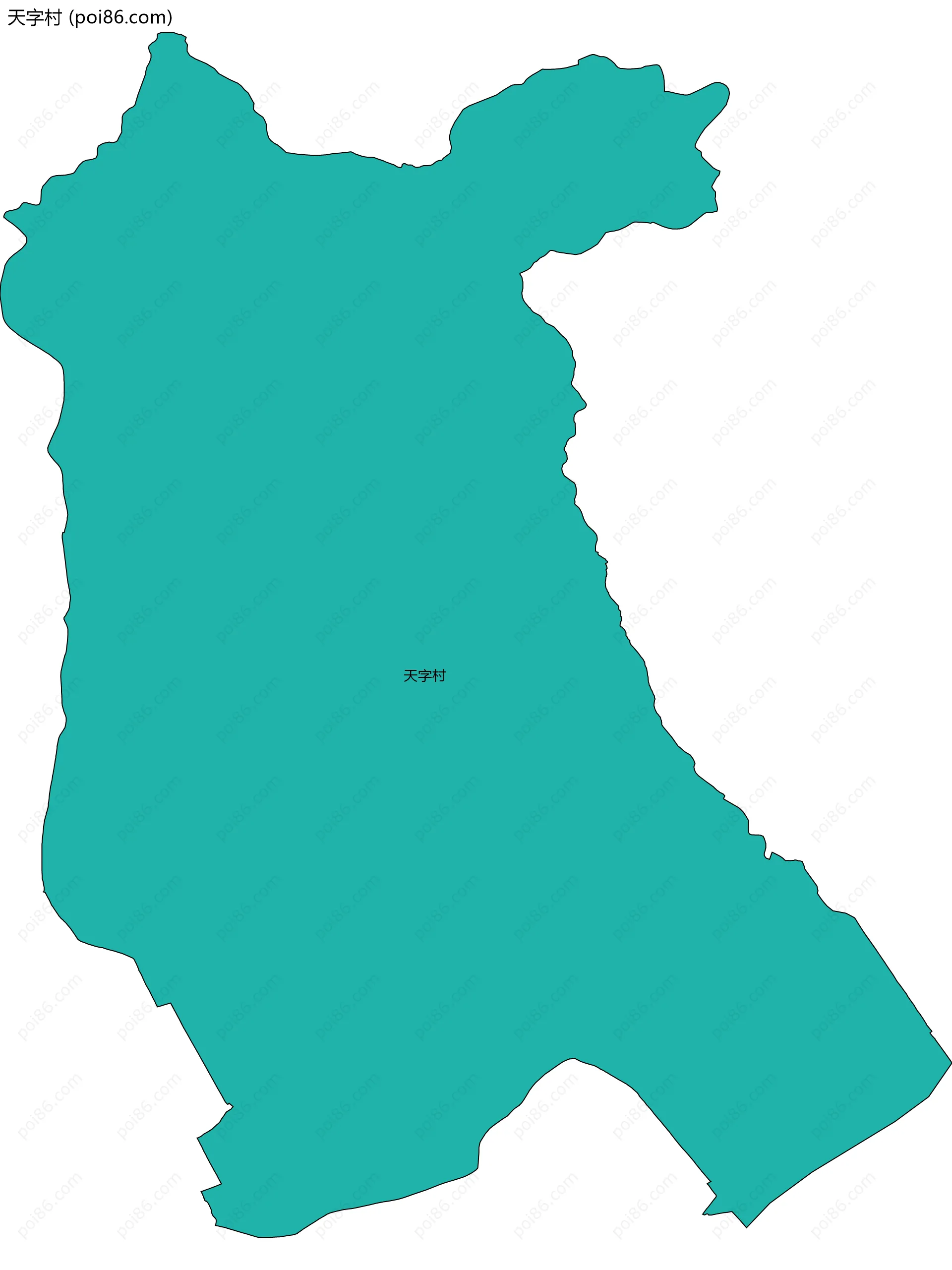 天字村边界地图