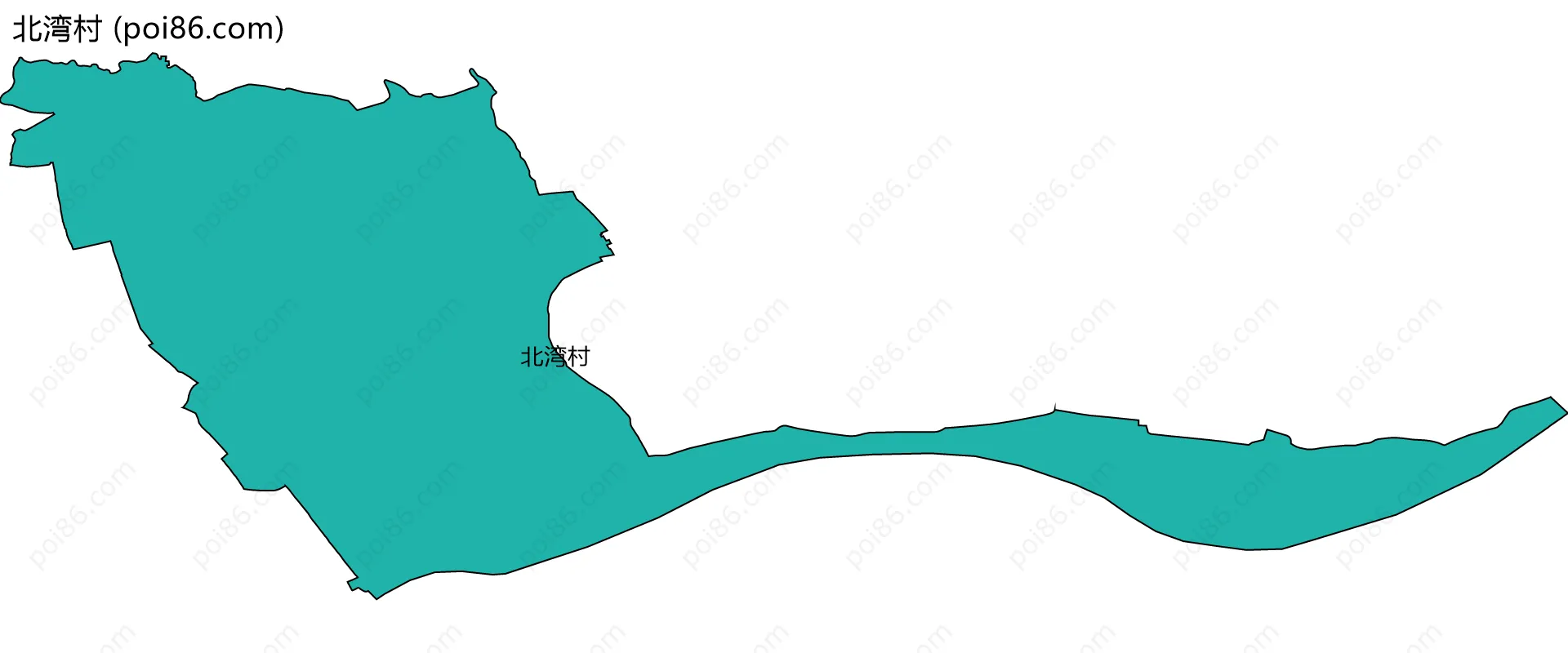 北湾村边界地图