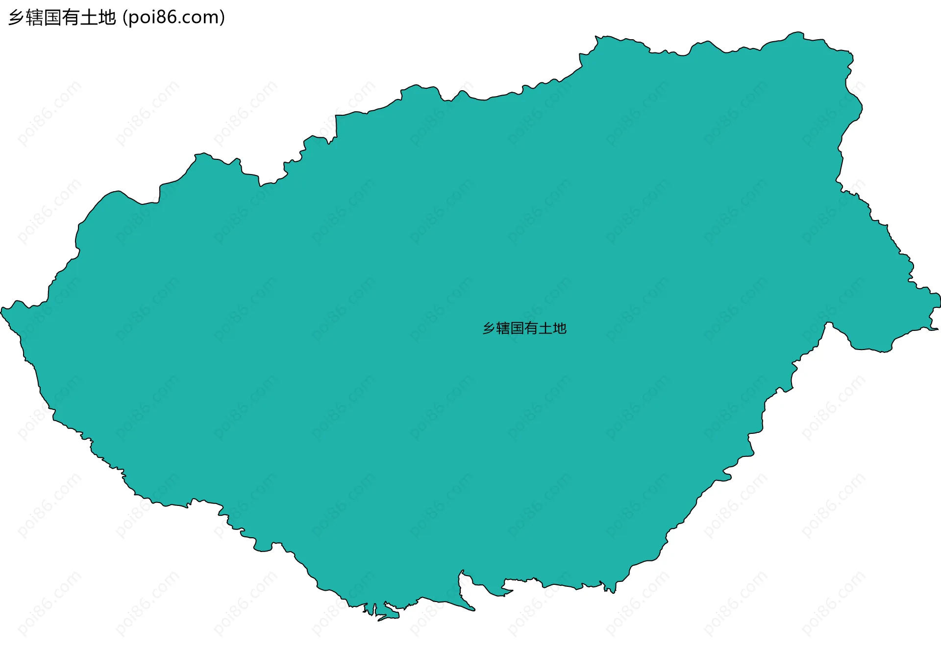 乡辖国有土地边界地图