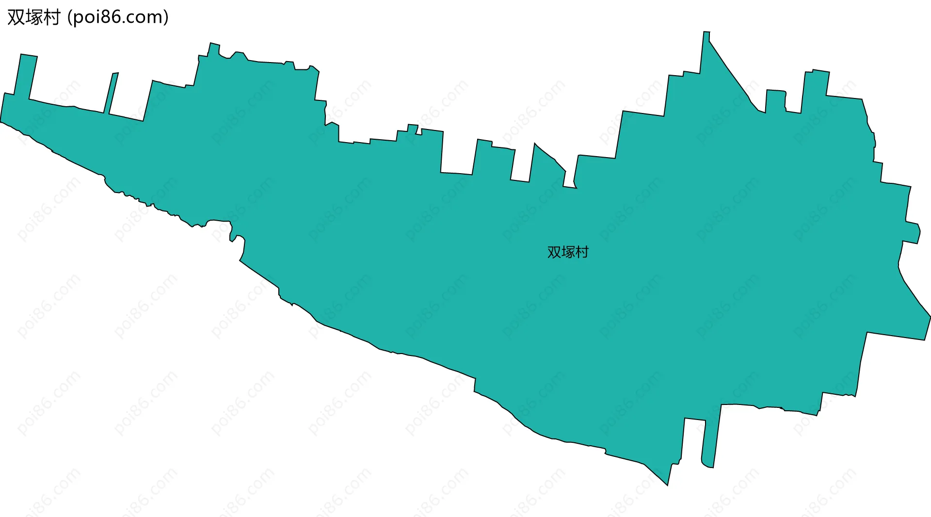 双塚村边界地图