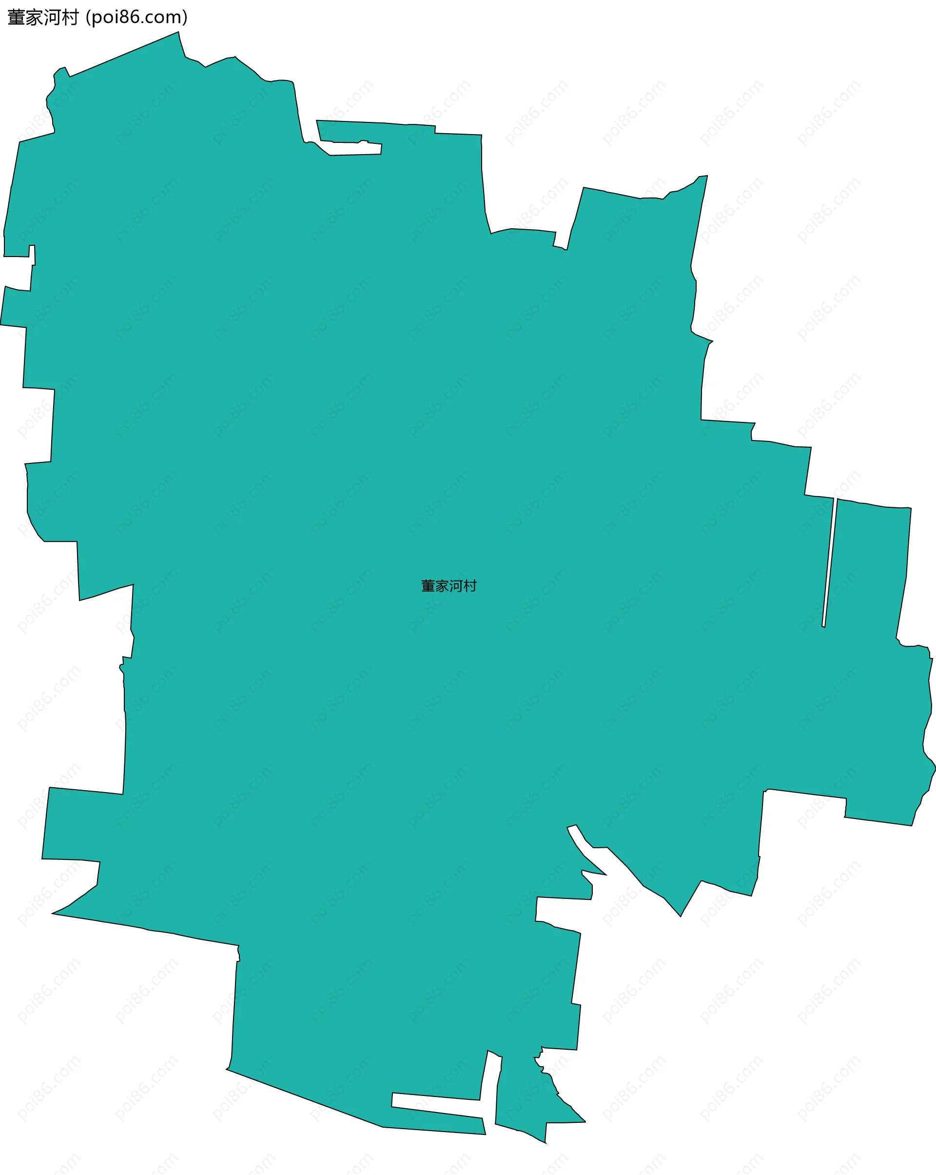 董家河村边界地图