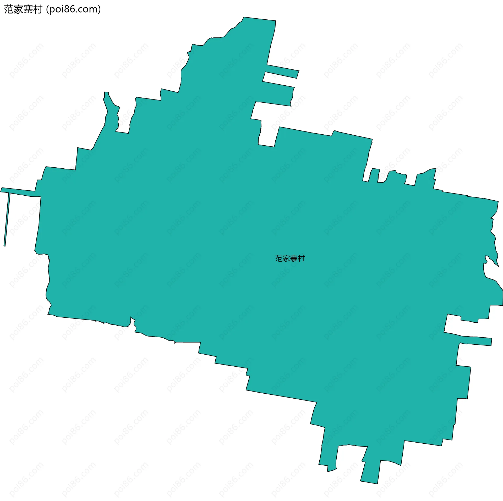 范家寨村边界地图