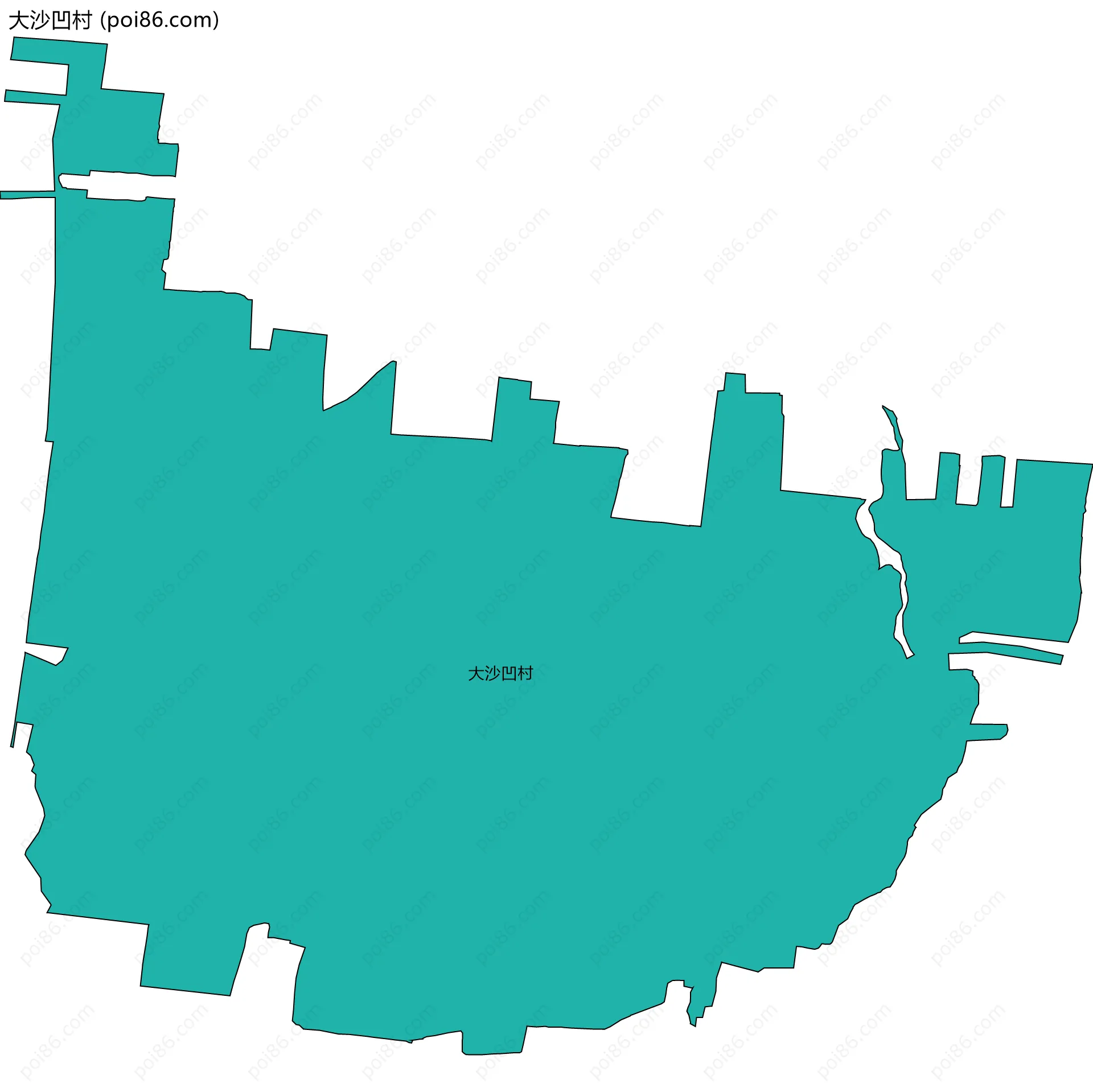 大沙凹村边界地图