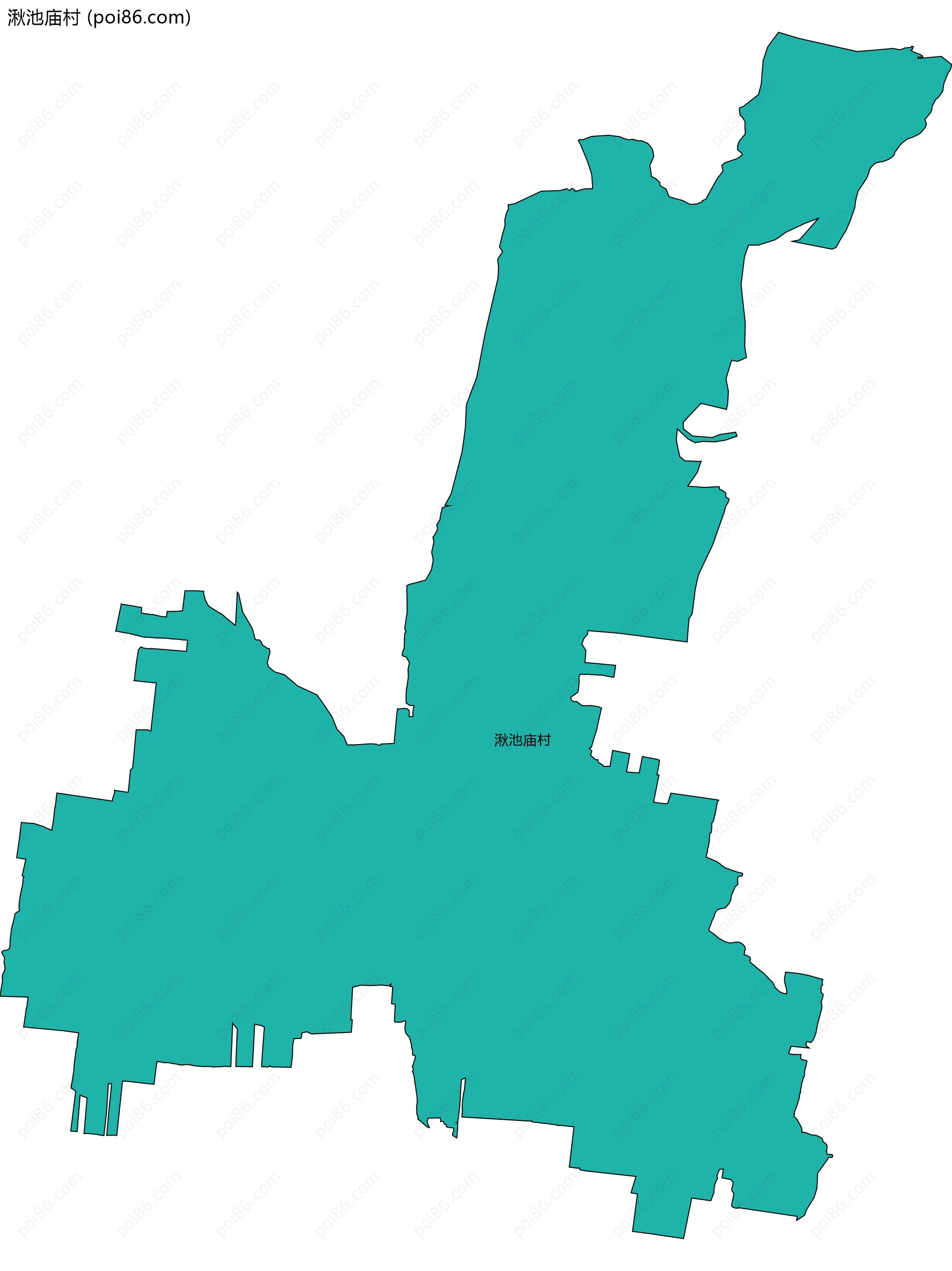 湫池庙村边界地图