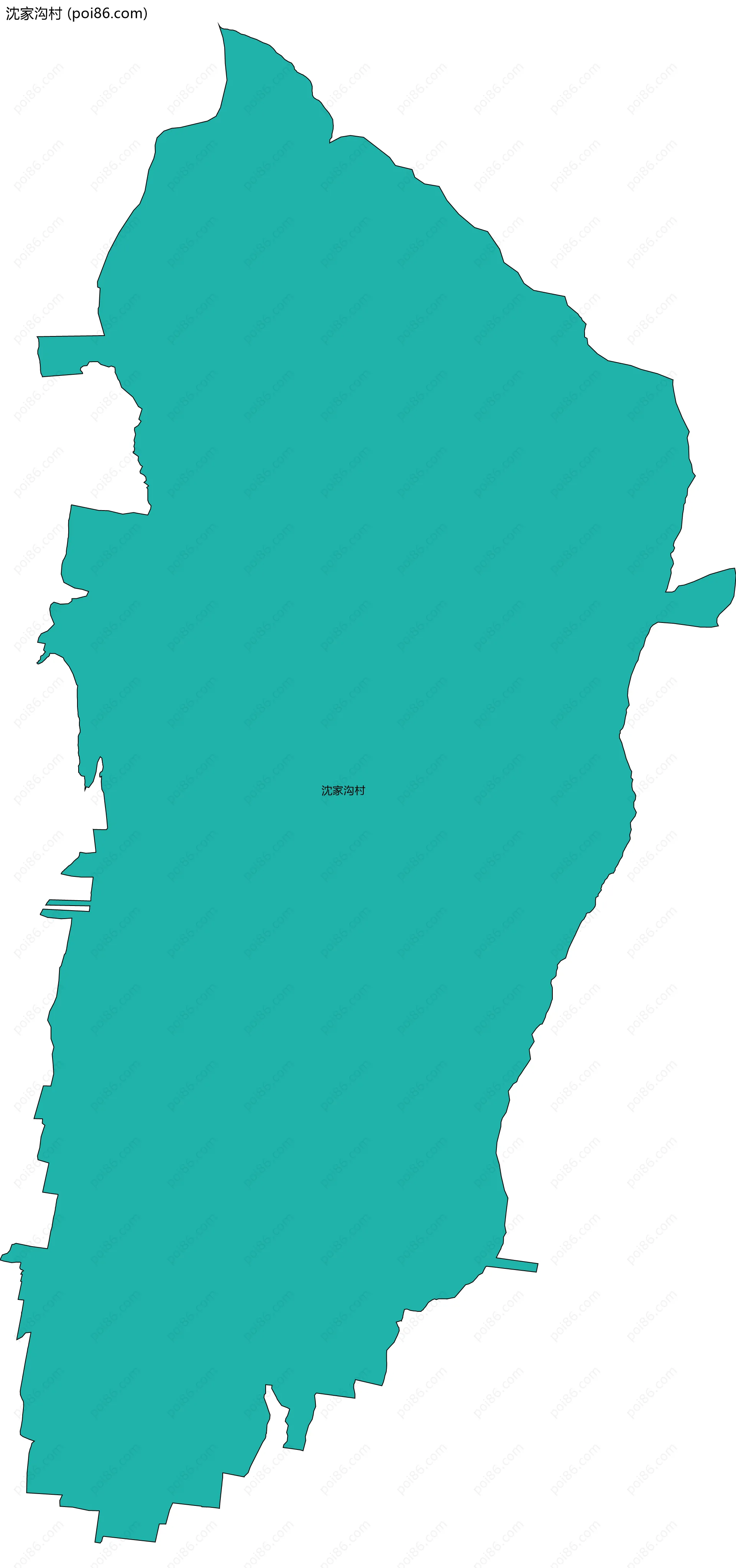 沈家沟村边界地图