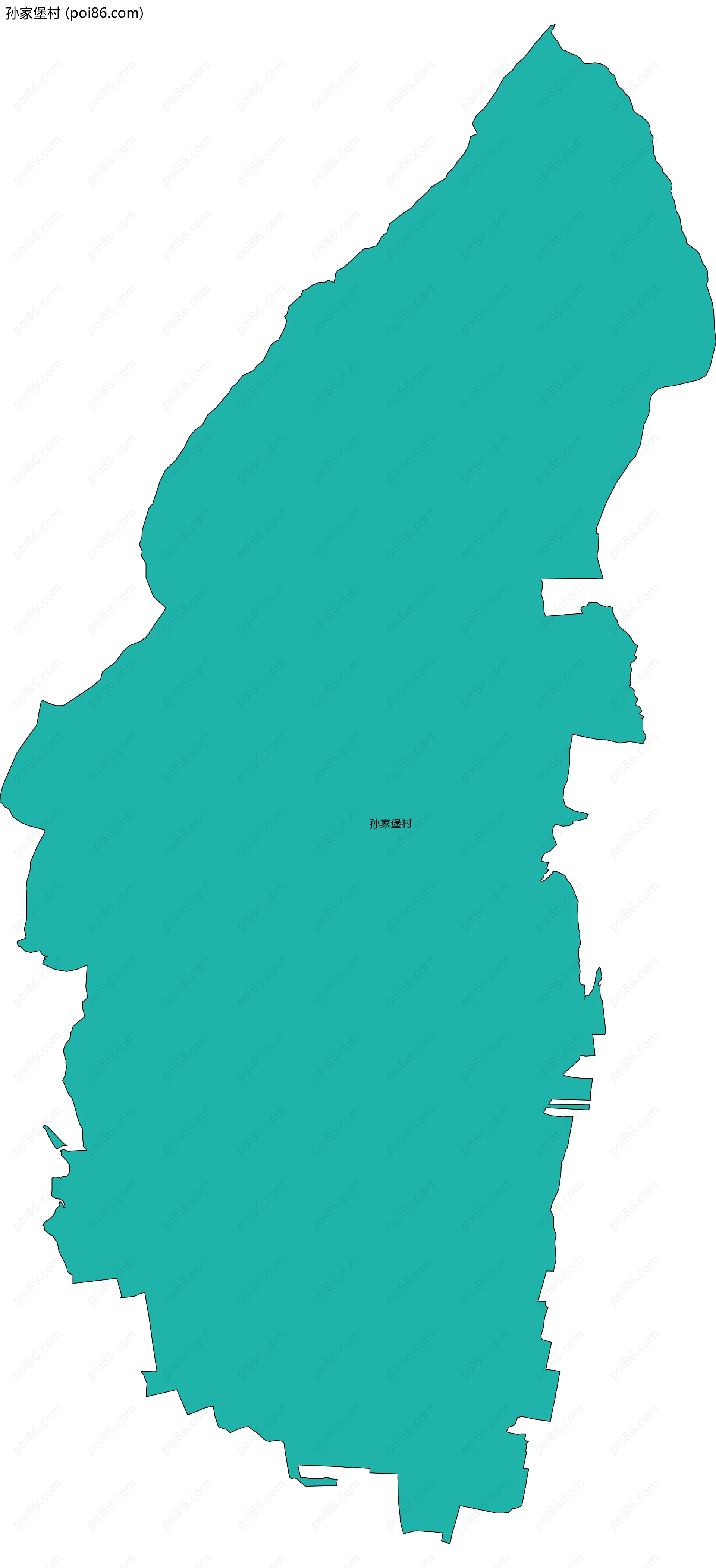 孙家堡村边界地图