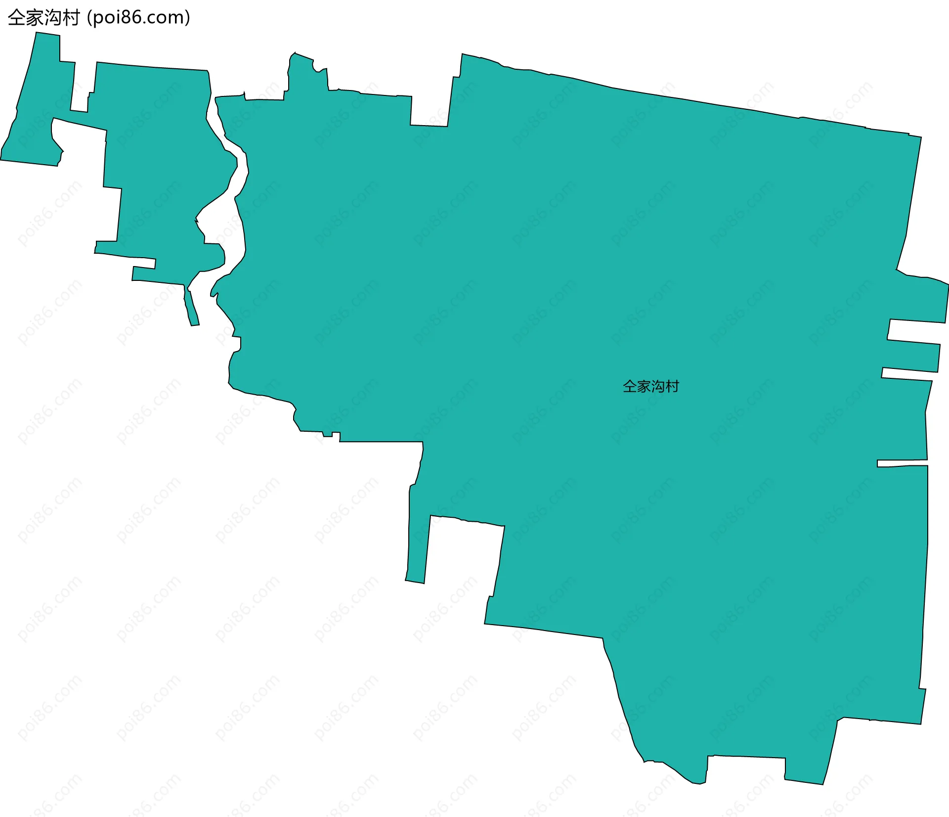 仝家沟村边界地图
