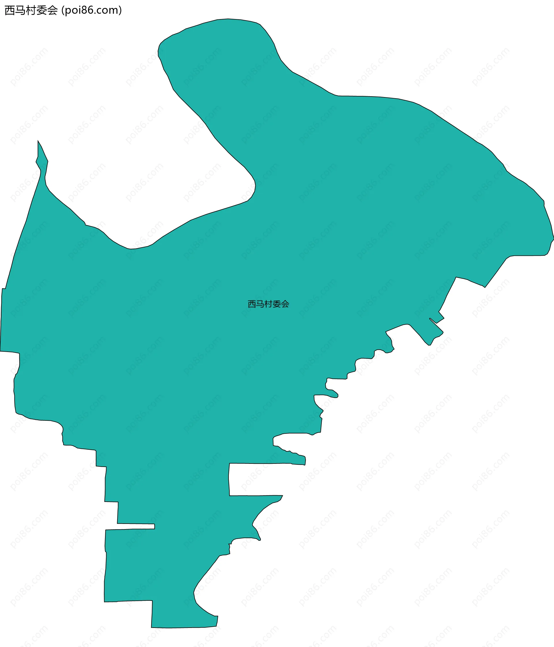 西马村委会边界地图