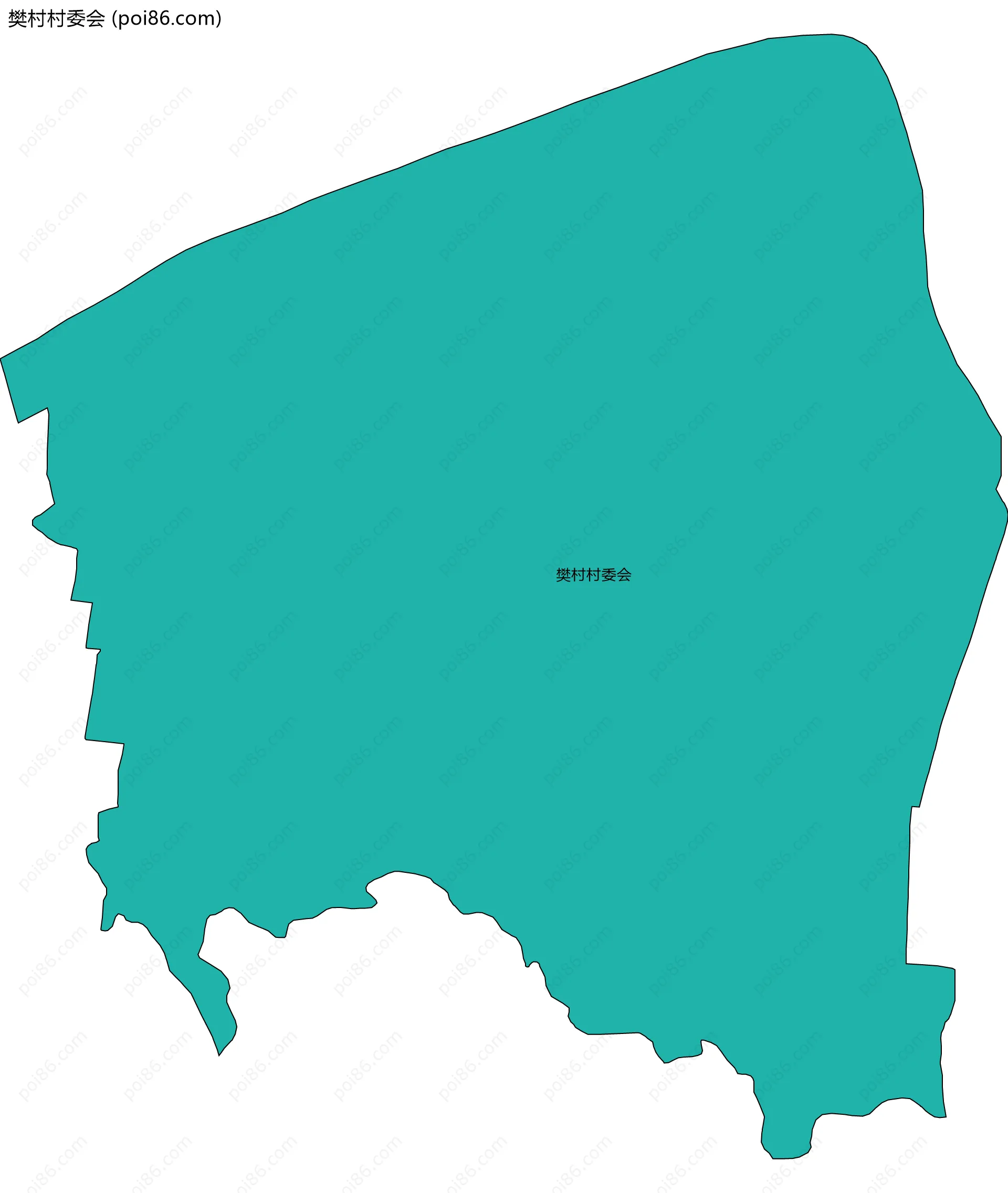 樊村村委会边界地图