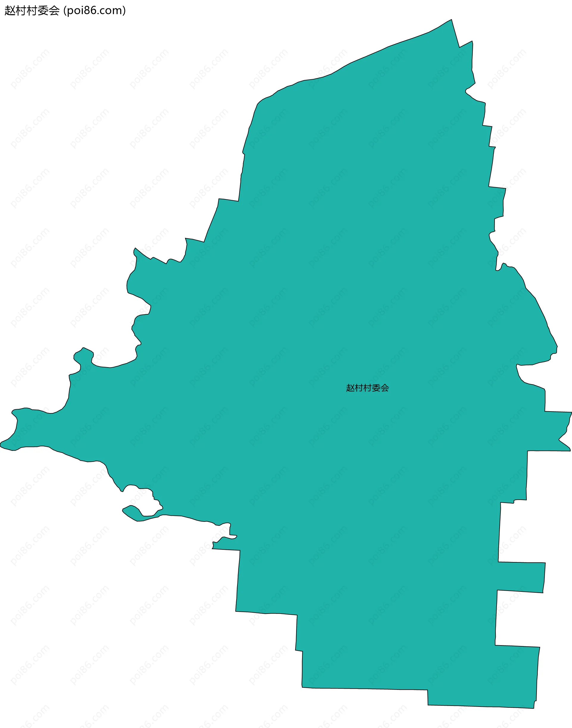 赵村村委会边界地图