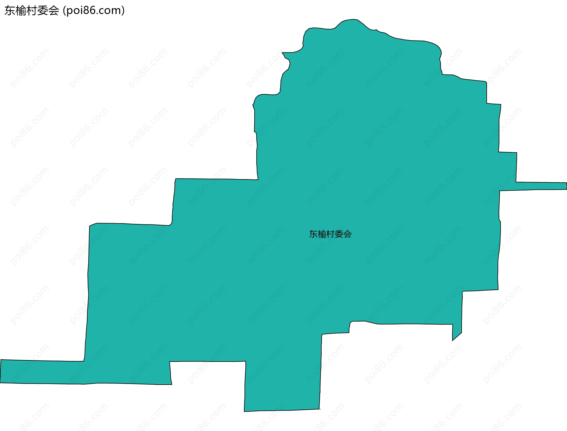 东榆村委会边界地图