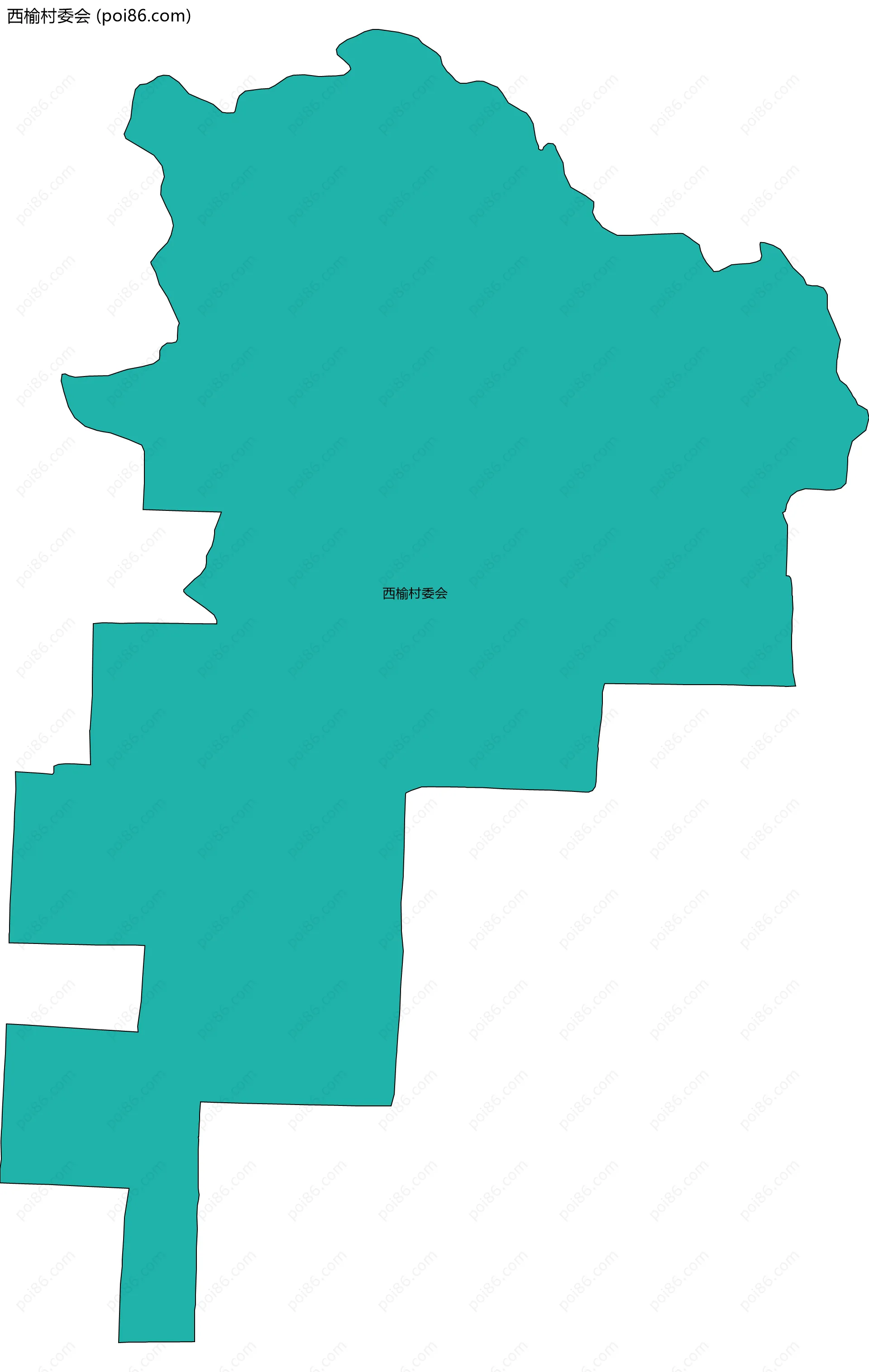西榆村委会边界地图