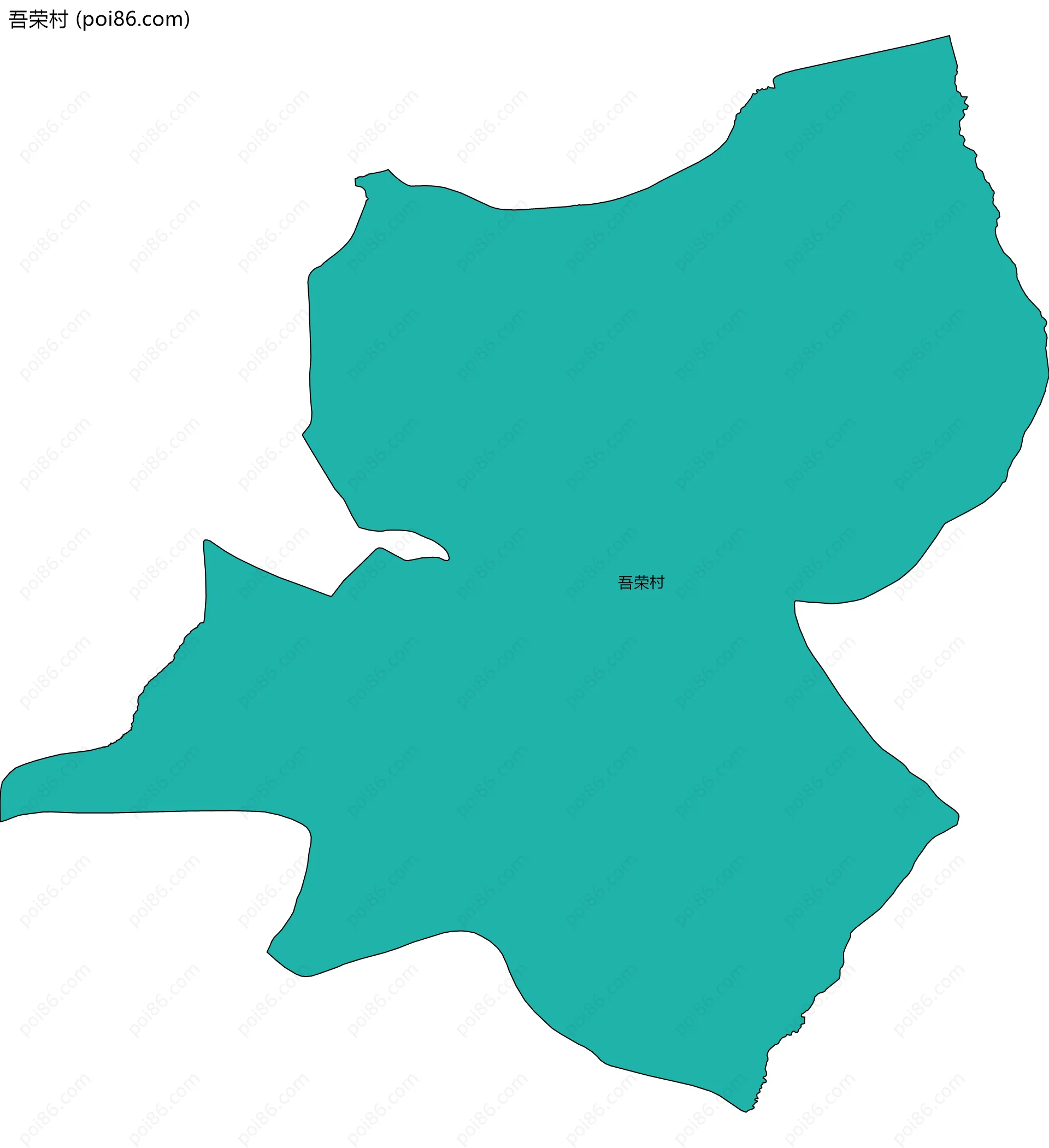 吾荣村边界地图